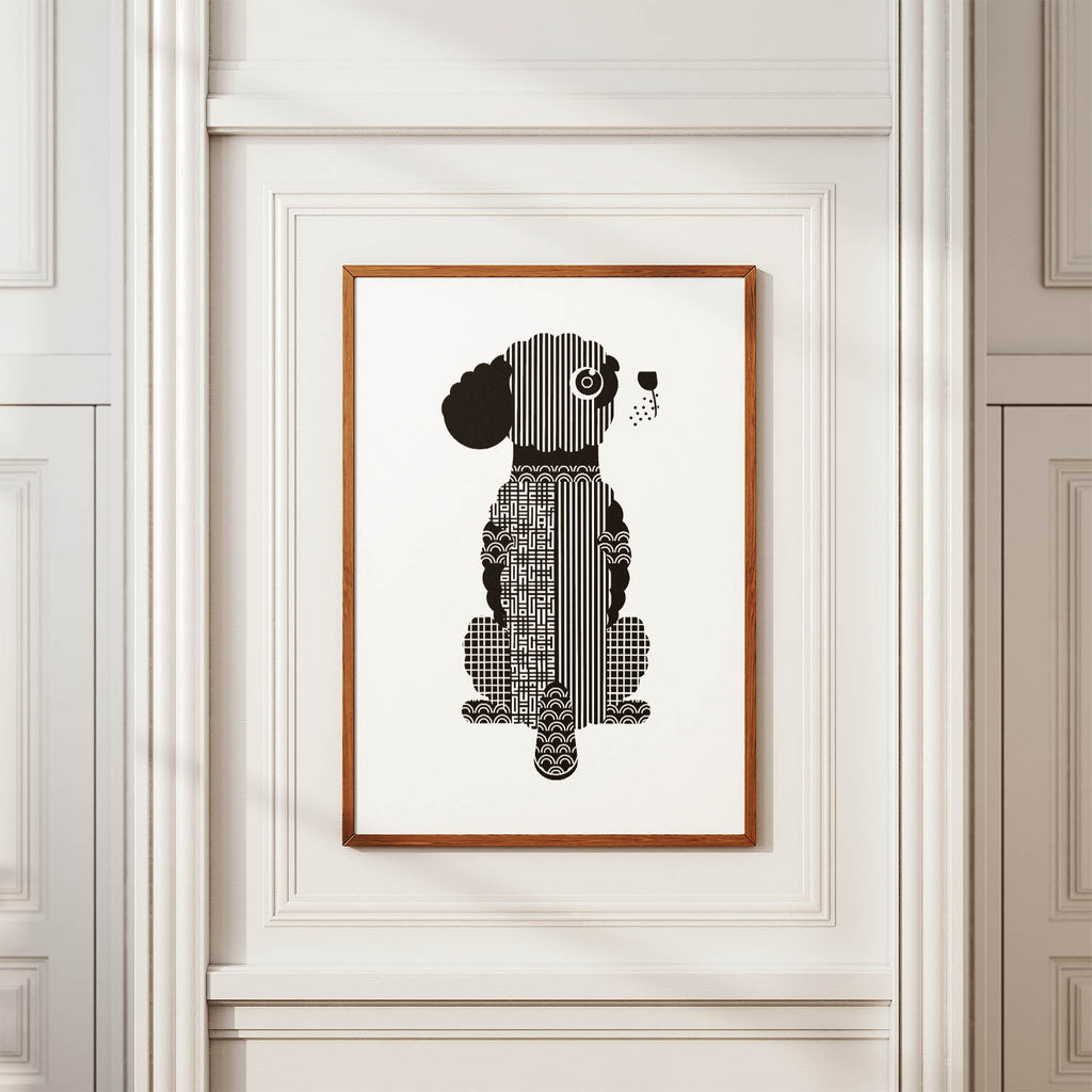 Cavoodle Geometric Line Art mockup