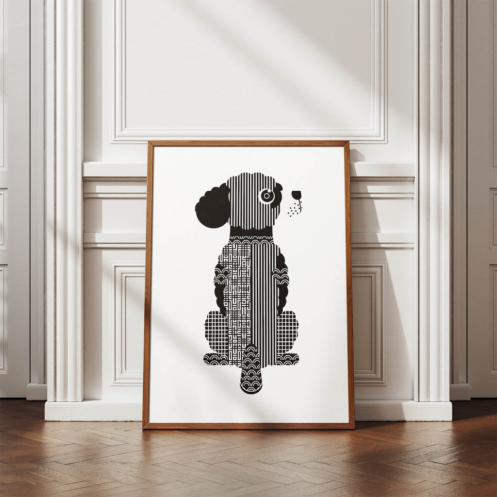 Cavoodle Geometric Line Art mockup