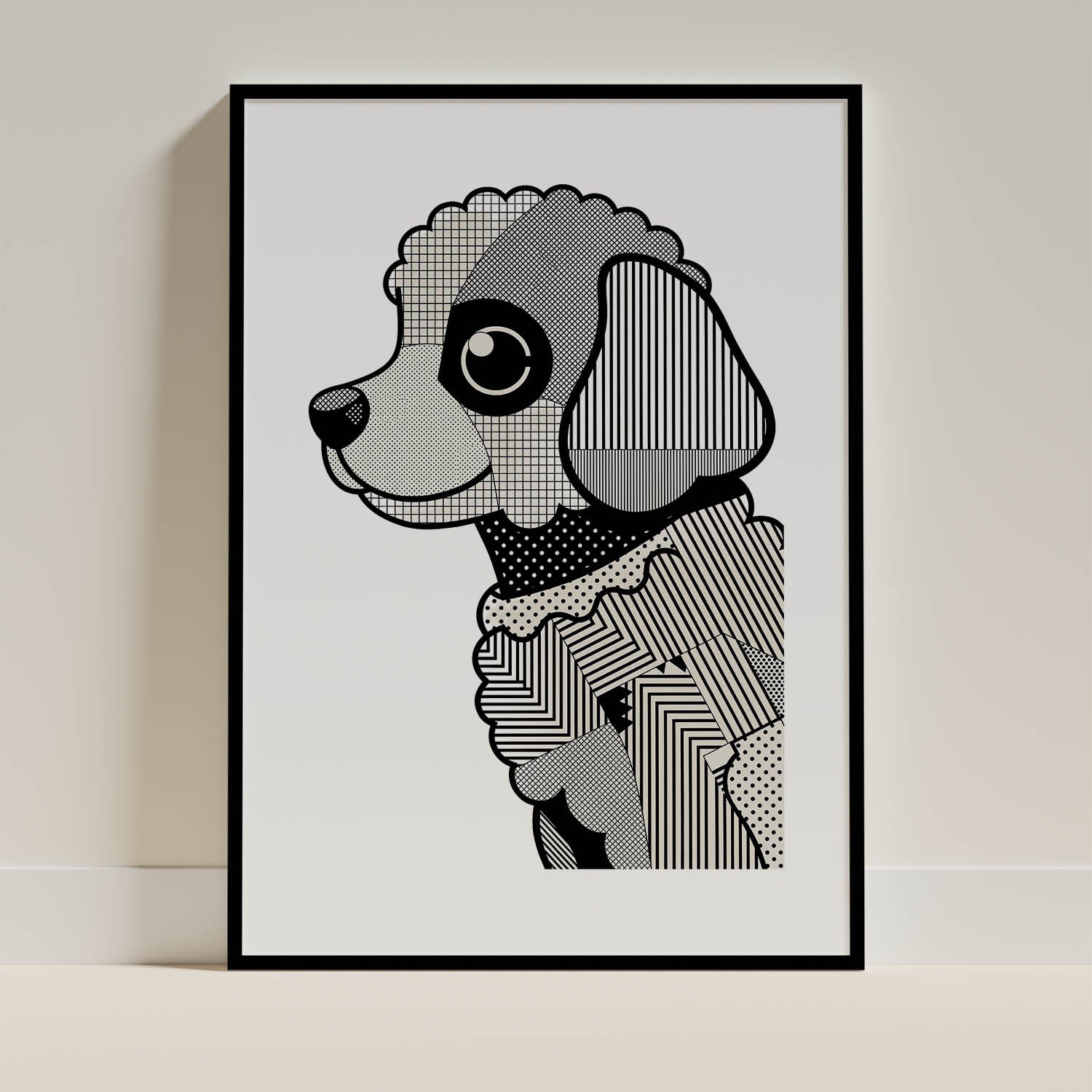 Cavoodle Geometric Line Art mockup