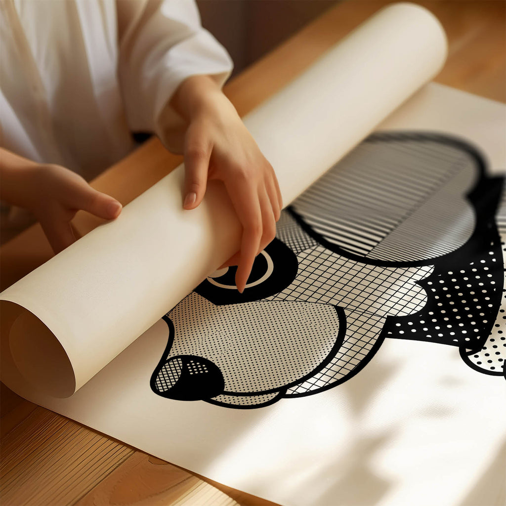 Cavoodle Geometric Line Art mockup
