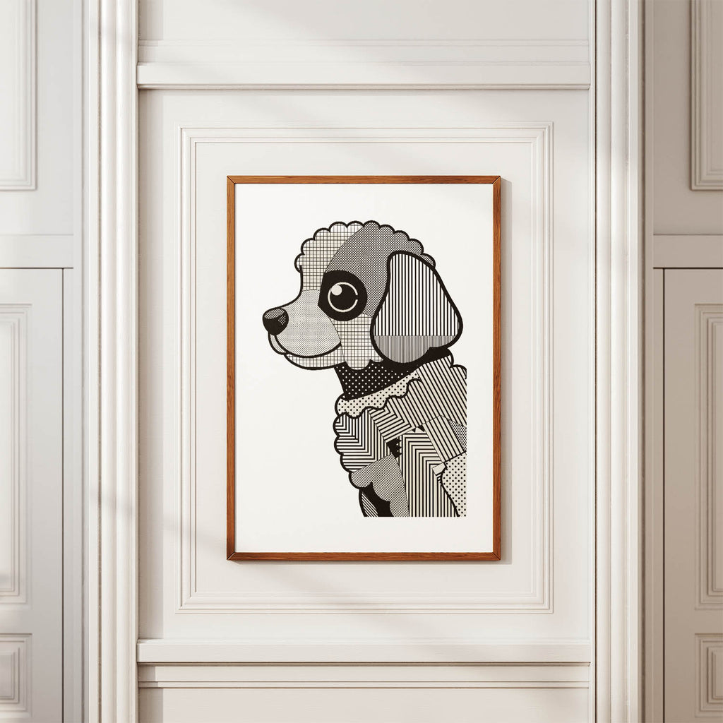 Cavoodle Geometric Line Art mockup