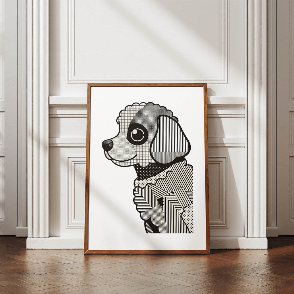 Cavoodle Geometric Line Art mockup
