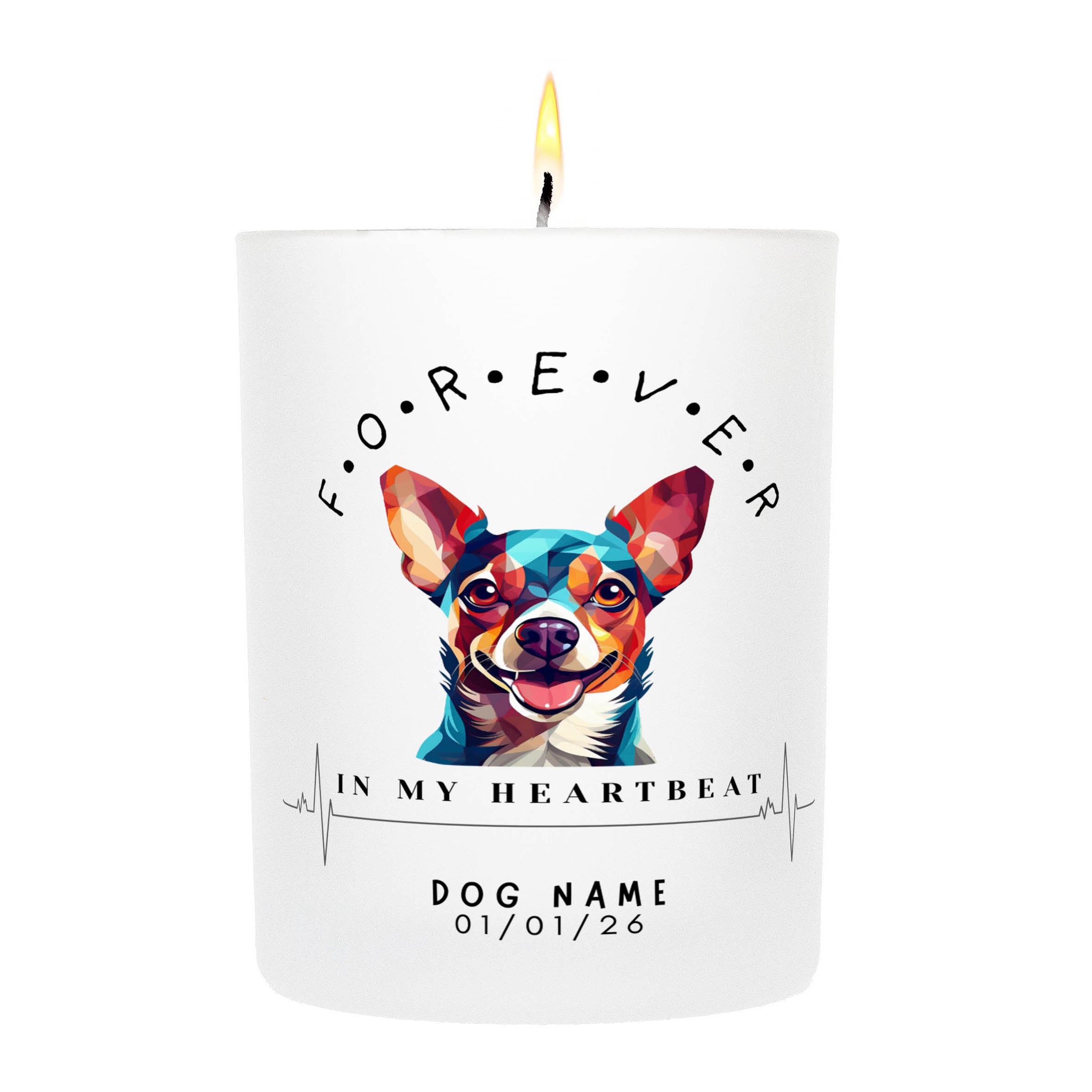 Chihuahua – Forever in My Heartbeat Custom Candle