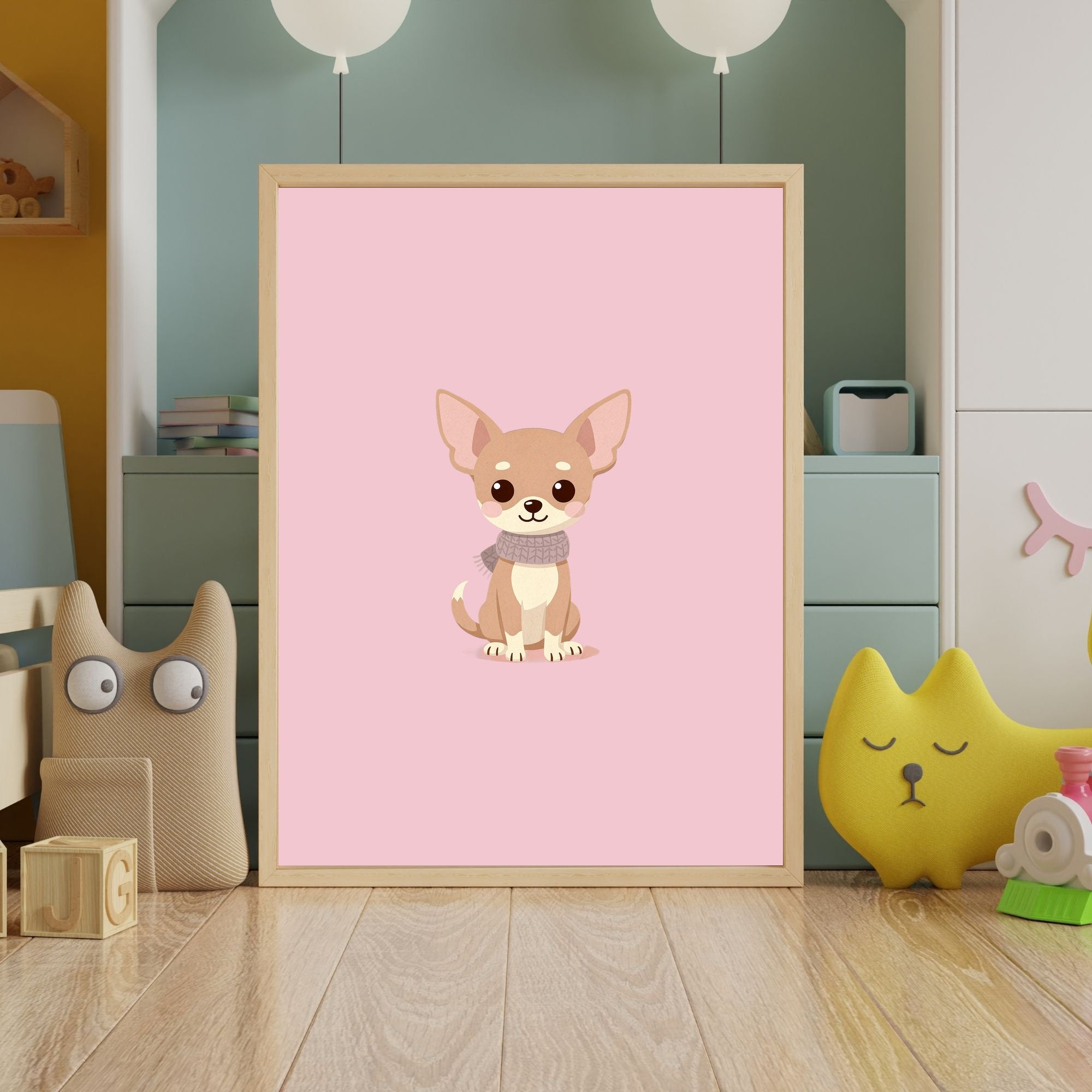 Chihuahua Kids Nursery Wall Art Print Bundle — 22 Dog Costume Designs, 5 Colours, 6 Print Sizes | Digital Download