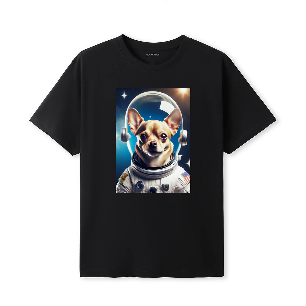 Chihuahua Astronaut Dog T-shirt - Black | Dogsy & Co