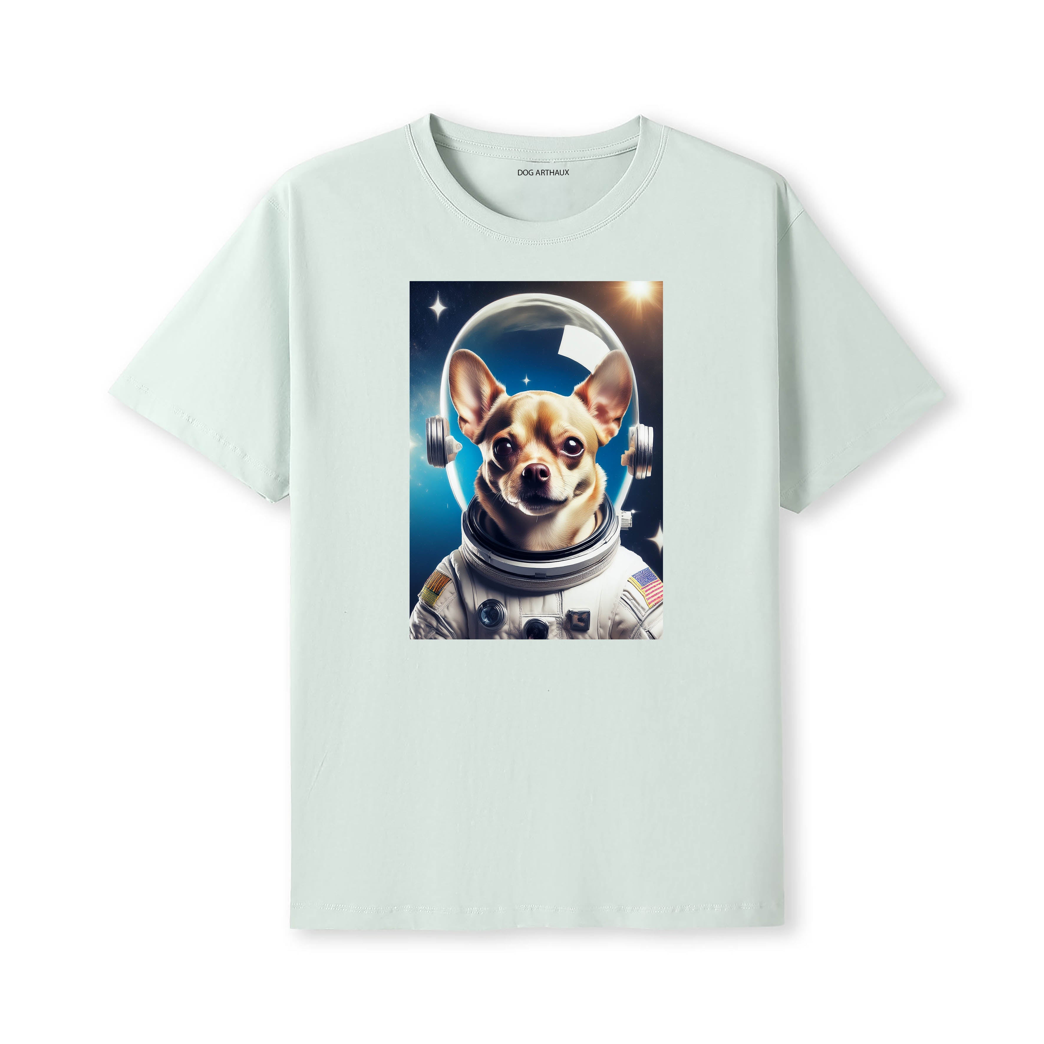 Chihuahua Astronaut Dog T-shirt - Mint