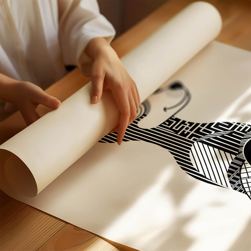 Chihuahua Geometric Line Art mockup