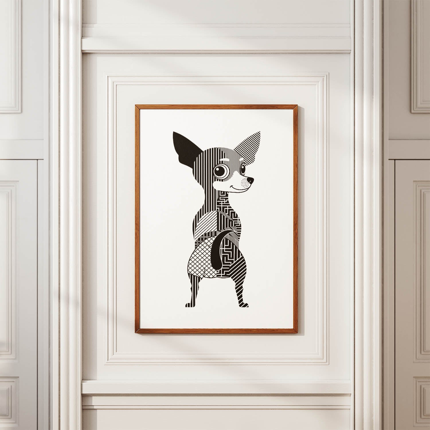 Chihuahua Geometric Line Art mockup