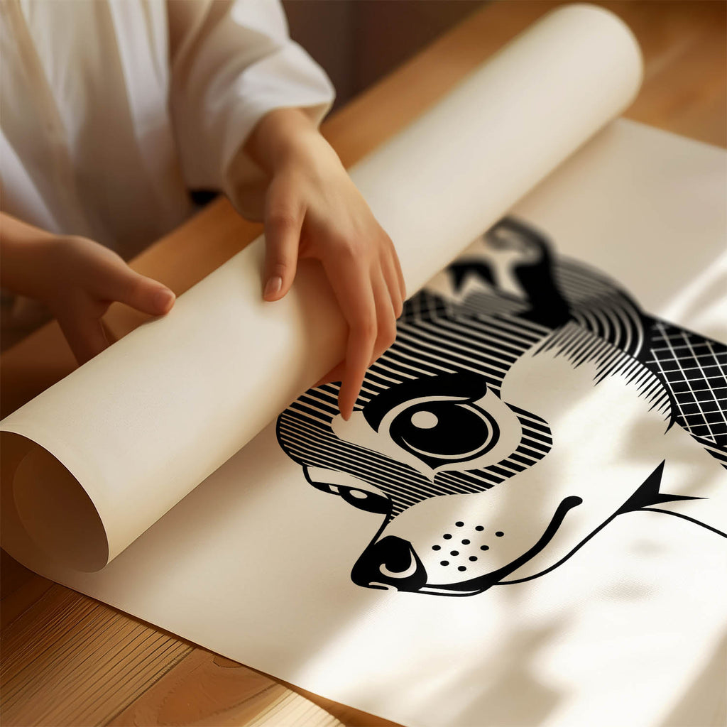 Chihuahua Geometric Line Art mockup