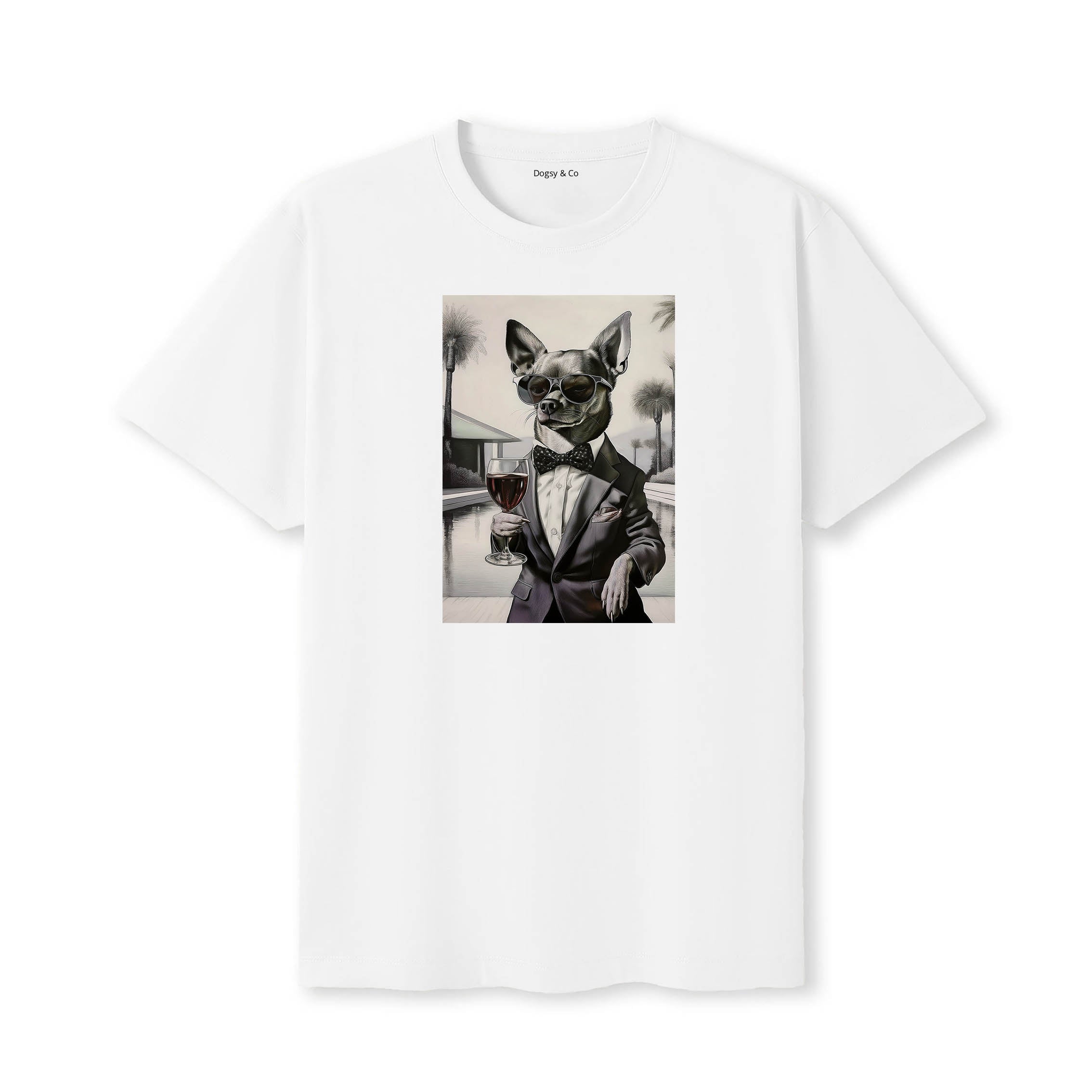 Chihuahua distinguished gentleman dog t-shirt - white