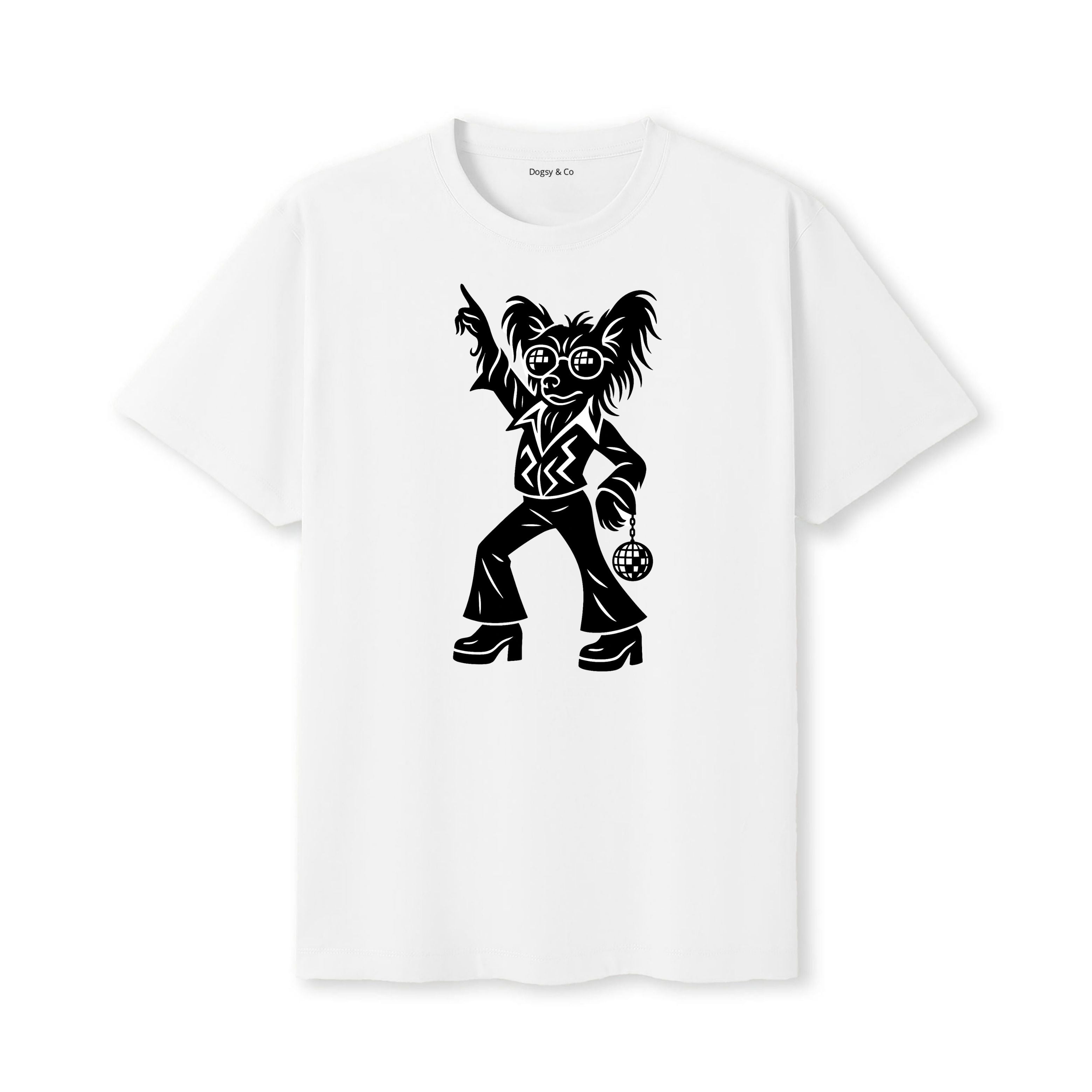 Chinese Crested Disco Doggo T-Shirt - alternate view