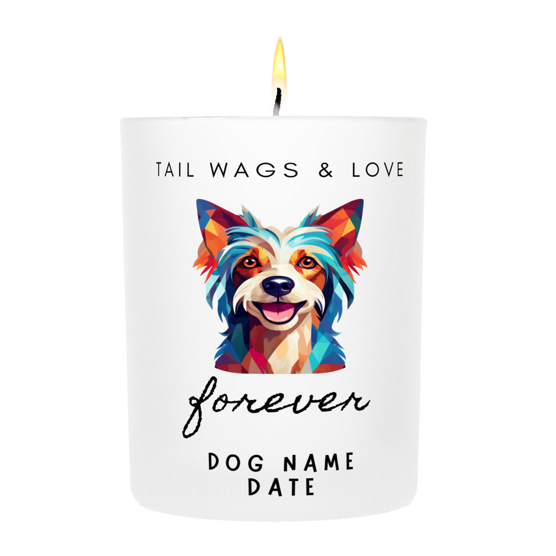 CHINESE CRESTED   Tail Wags & Love Custom Candle