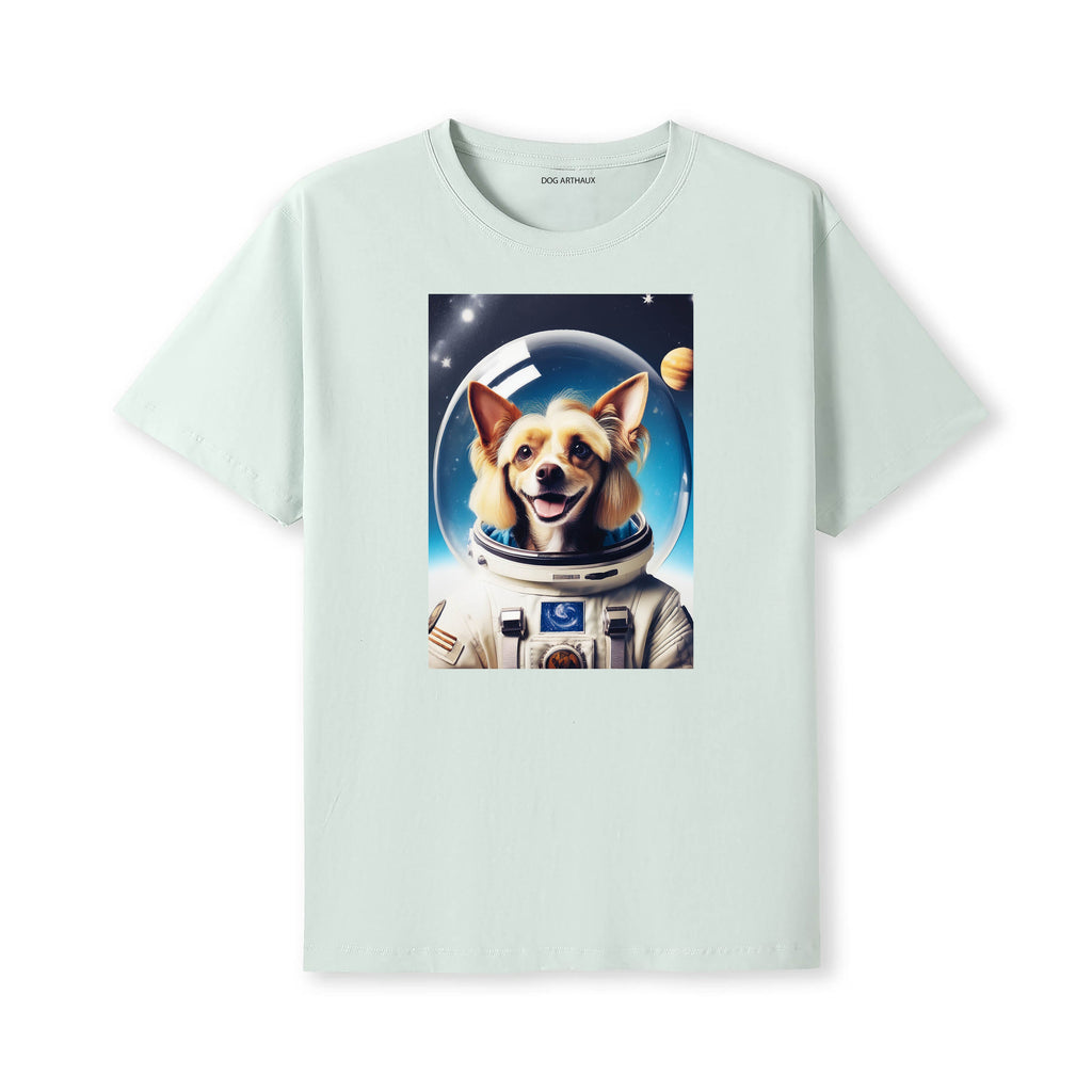 Chinese Crested Astronaut Dog T-shirt - Mint