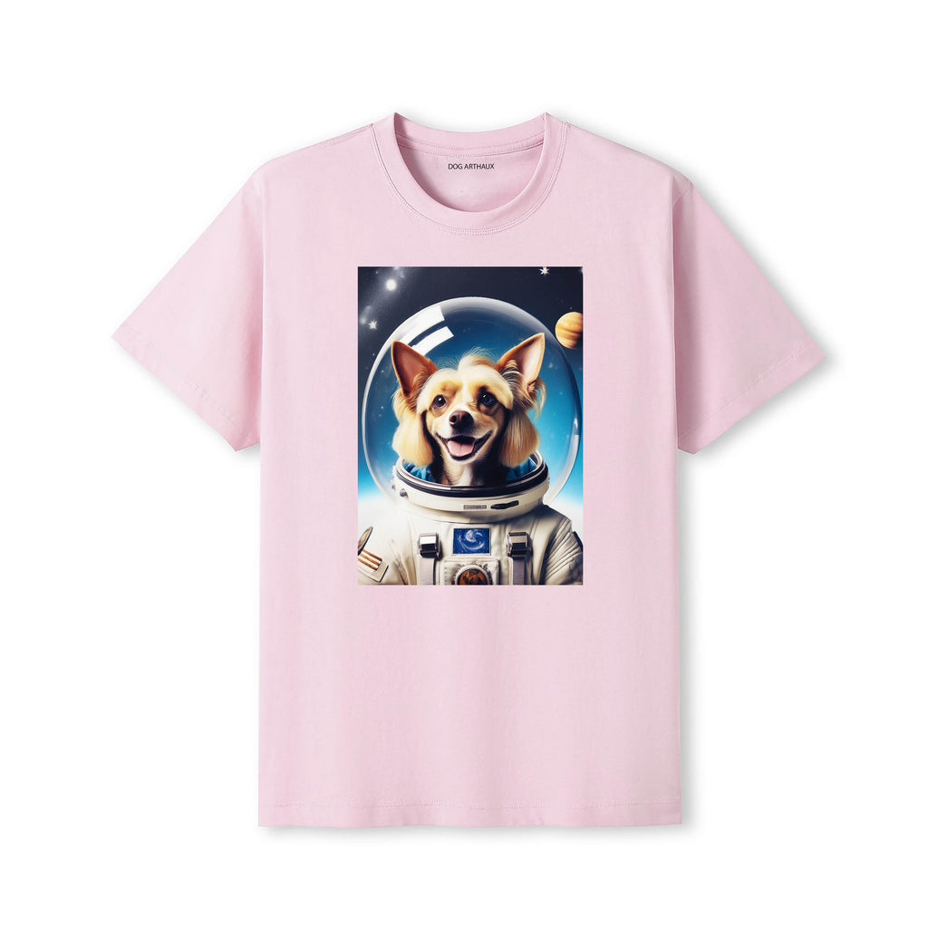 Chinese Crested Astronaut Dog T-shirt - Pink