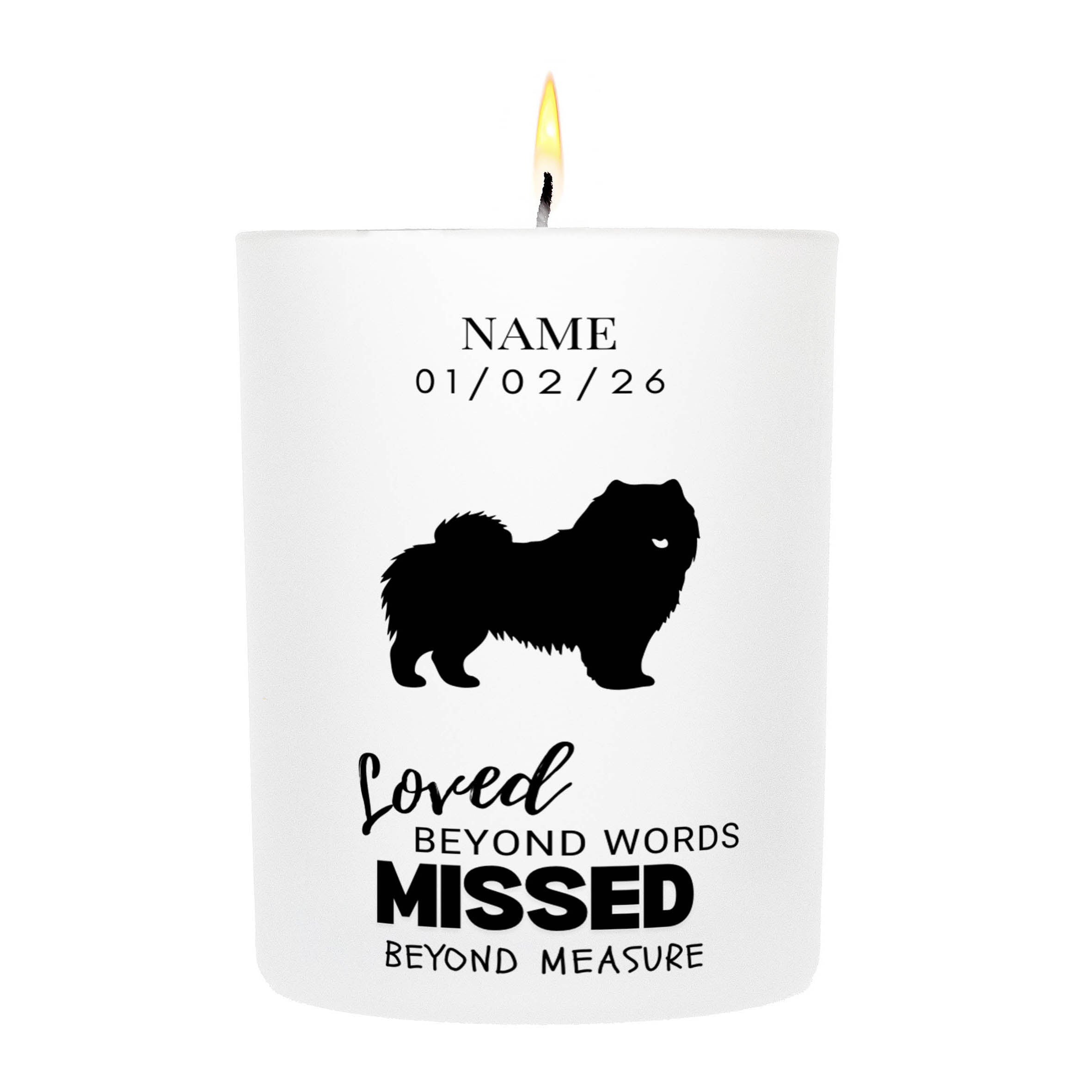 Chow Chow – Loved Beyond Words, Missed Beyond Measure Custom Candle