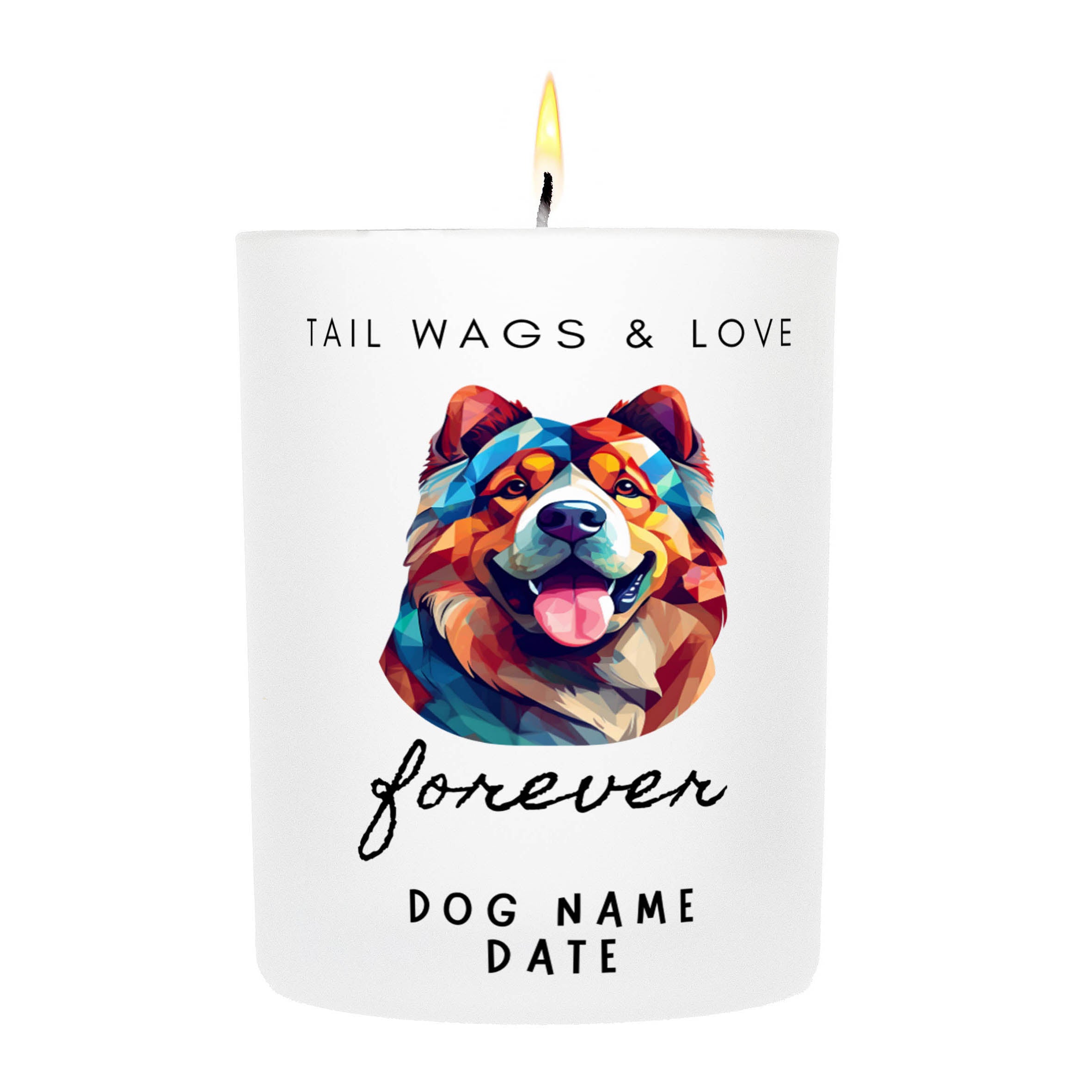 CHOW CHOW   Tail Wags & Love Custom Candle