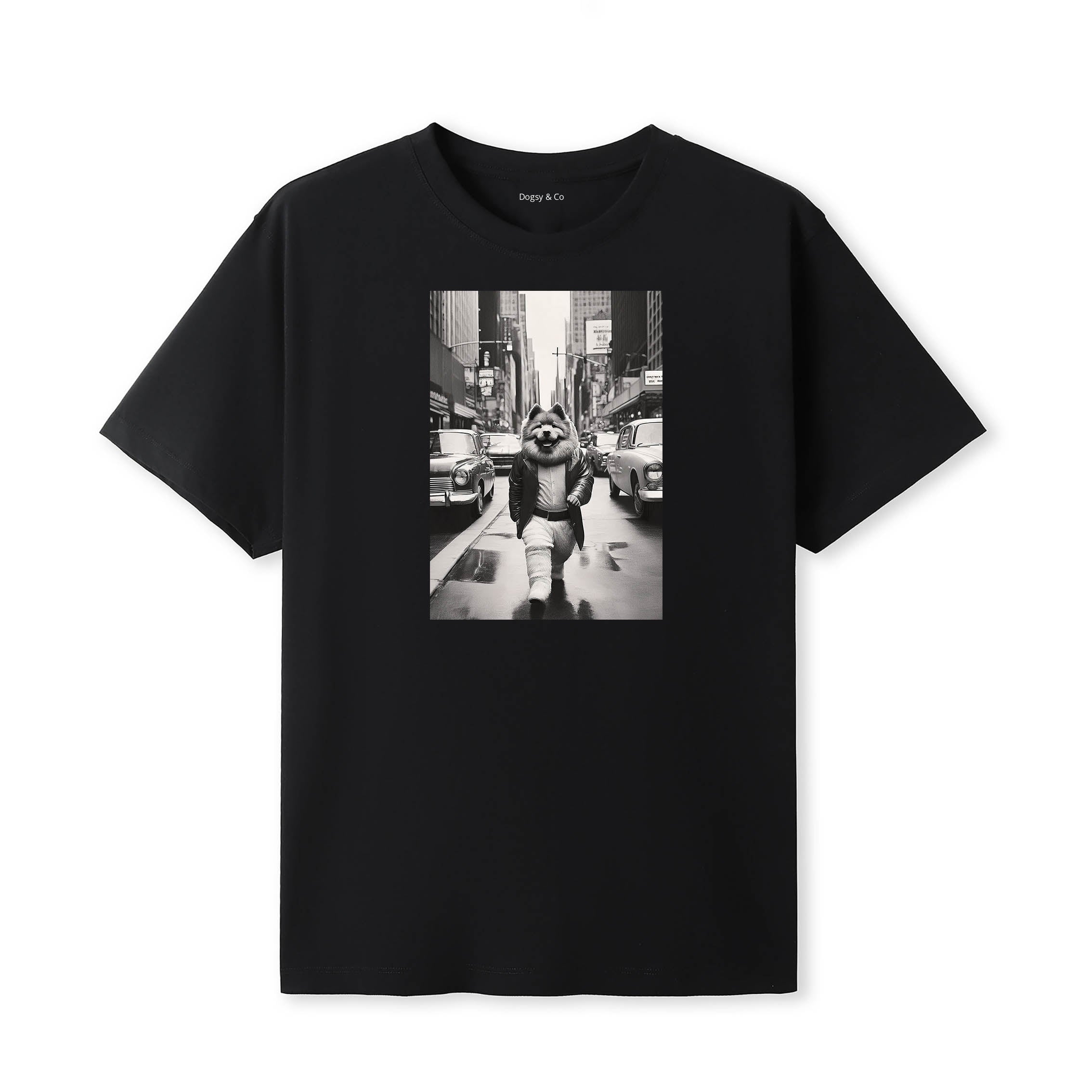 Chow Chow Dogsy Dean T-Shirt Black