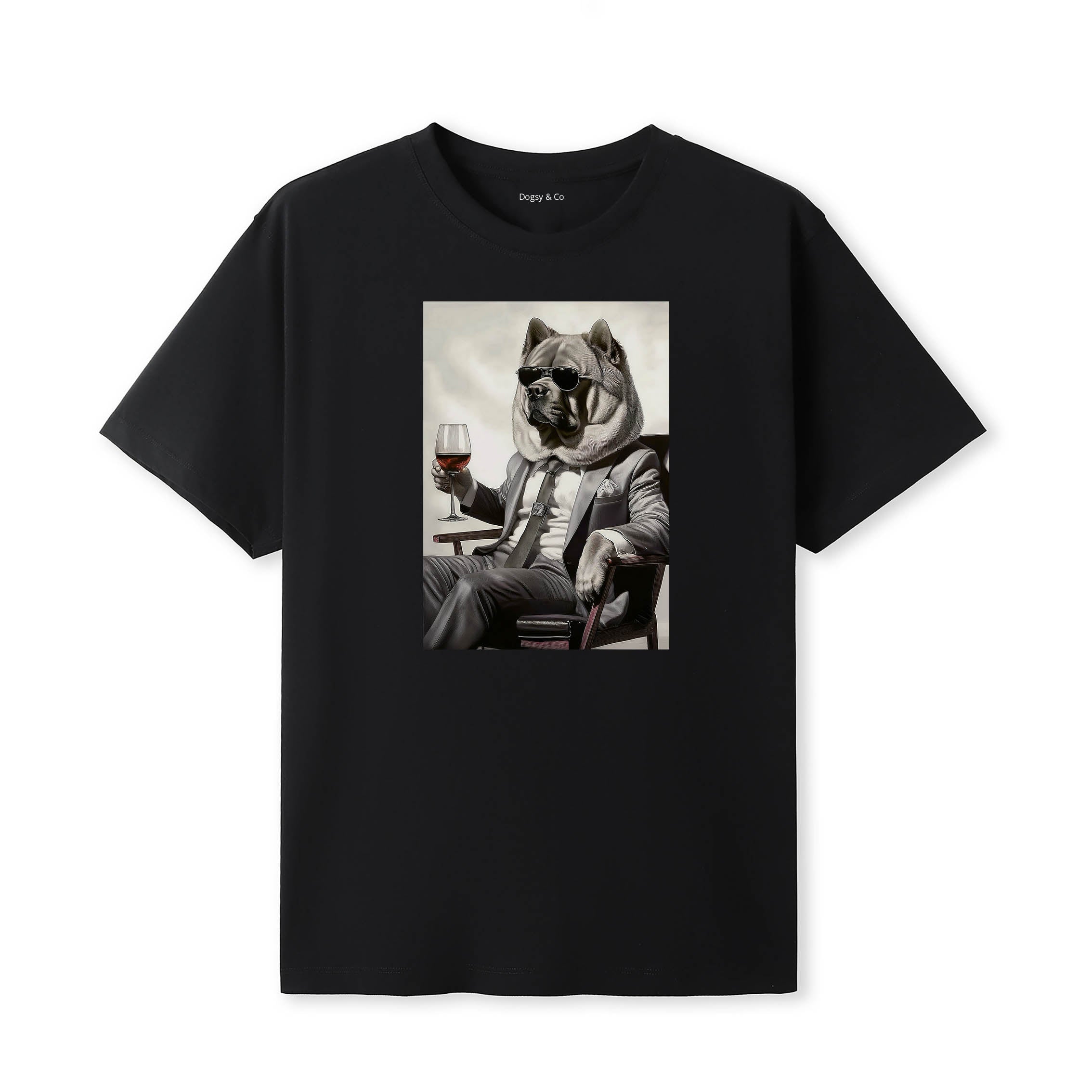 Chow Chow distinguished gentleman dog t-shirt - black