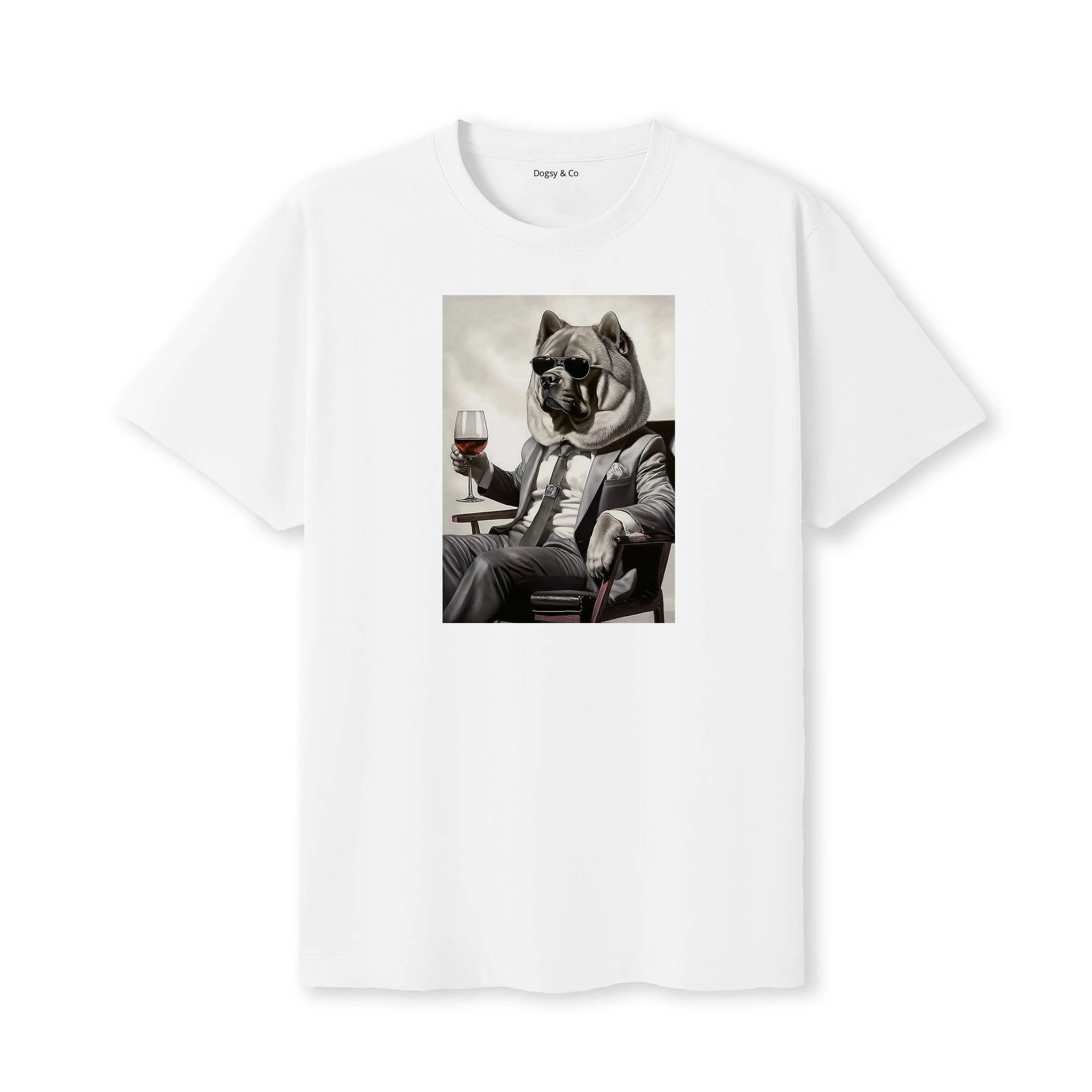 Chow Chow distinguished gentleman dog t-shirt - white