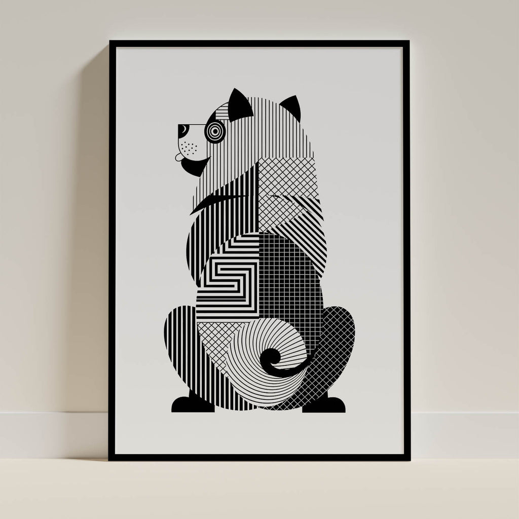 Chow Chow Geometric Line Art mockup