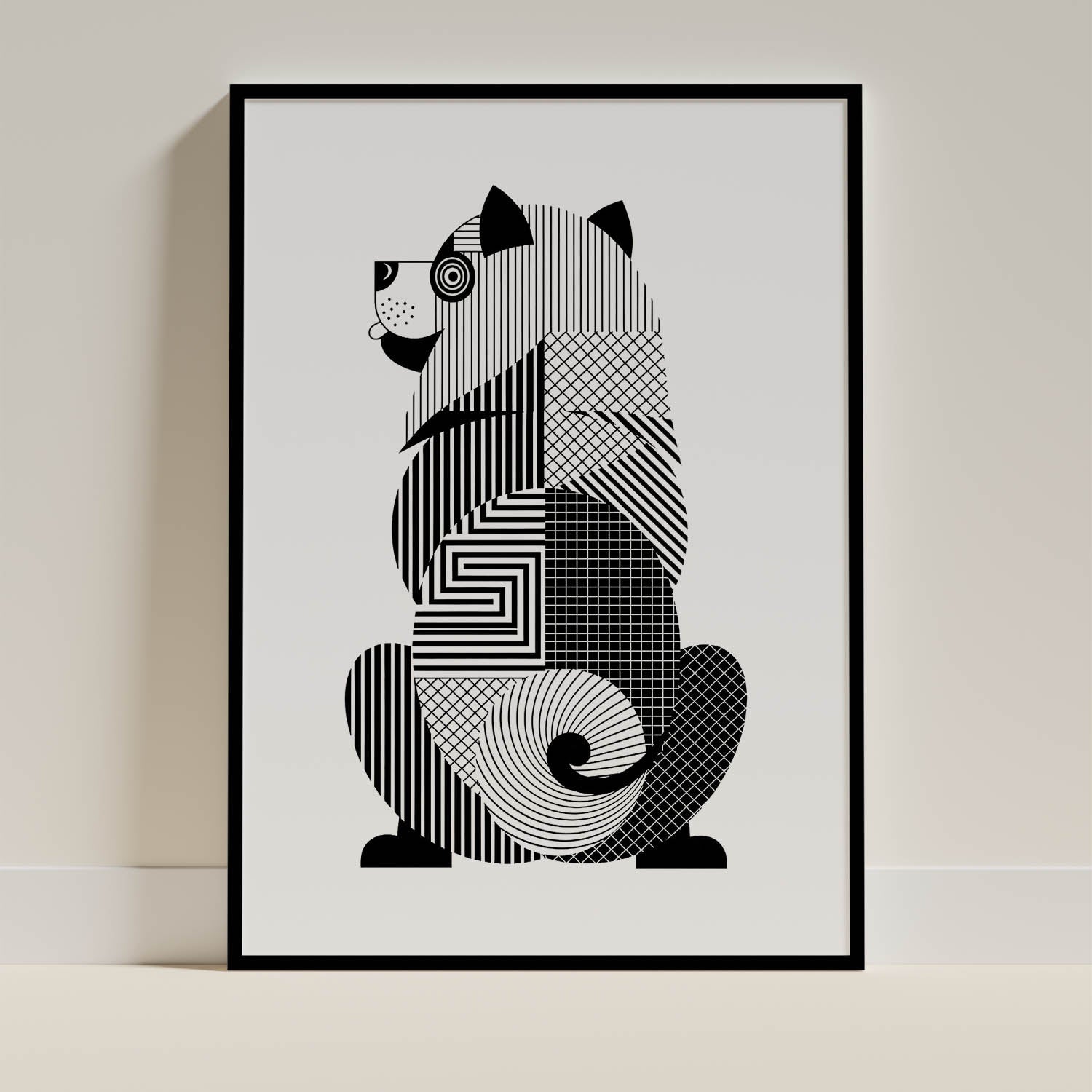 Chow Chow Geometric Line Art mockup