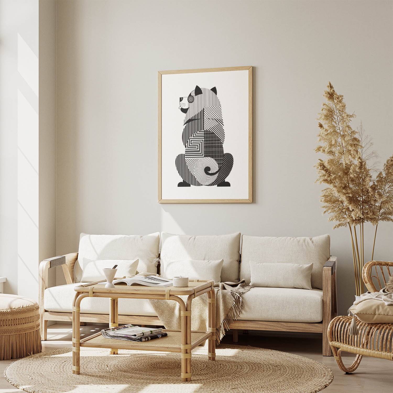 Chow Chow Geometric Line Art mockup