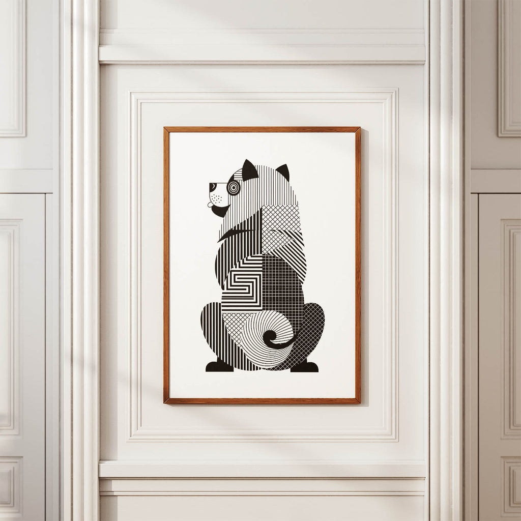 Chow Chow Geometric Line Art mockup