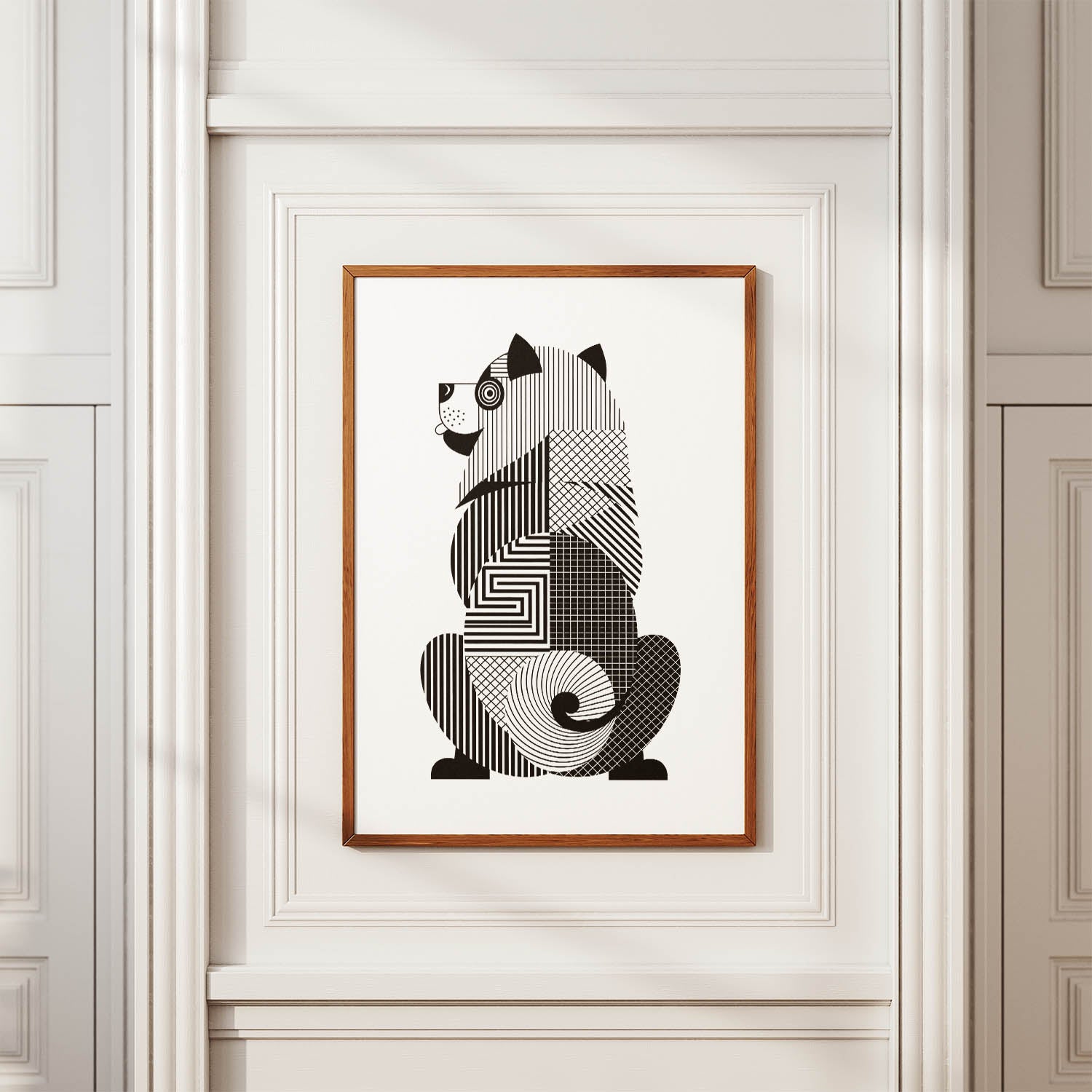 Chow Chow Geometric Line Art mockup