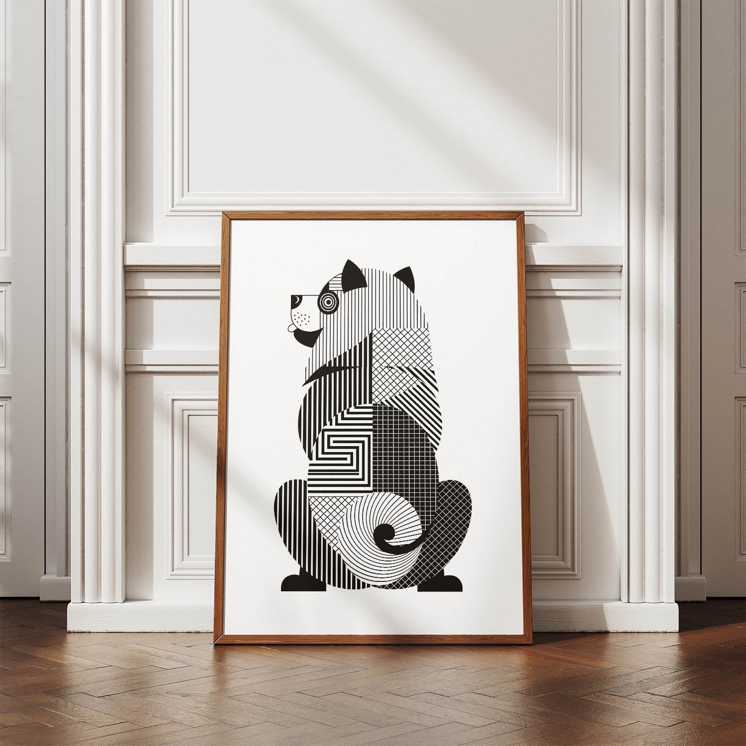 Chow Chow Geometric Line Art mockup