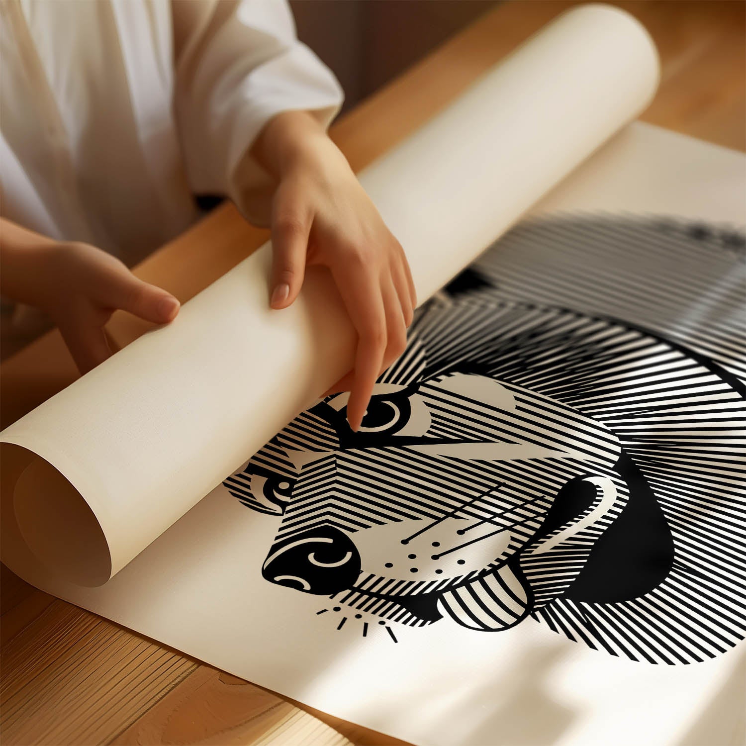 Chow Chow Geometric Line Art mockup