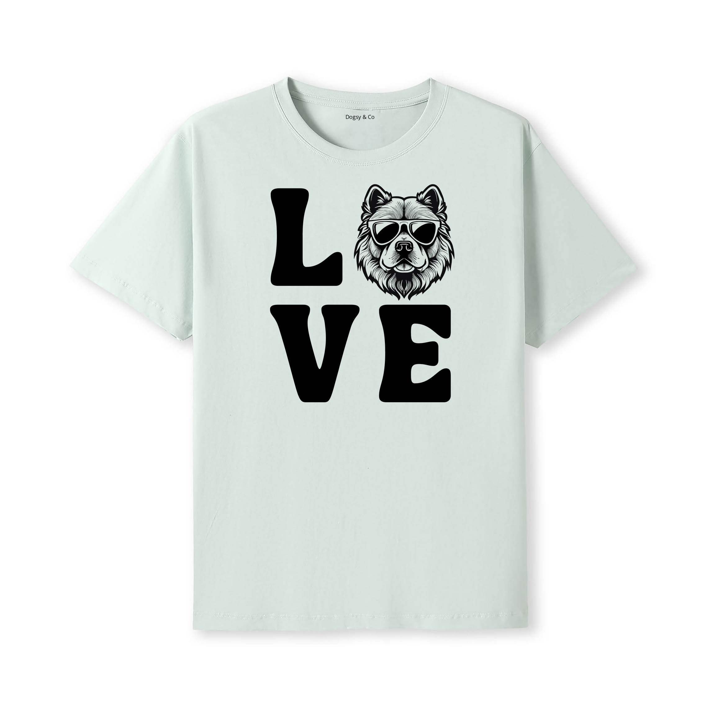 Chow Chow LOVE DOGS Tshirt - Mint