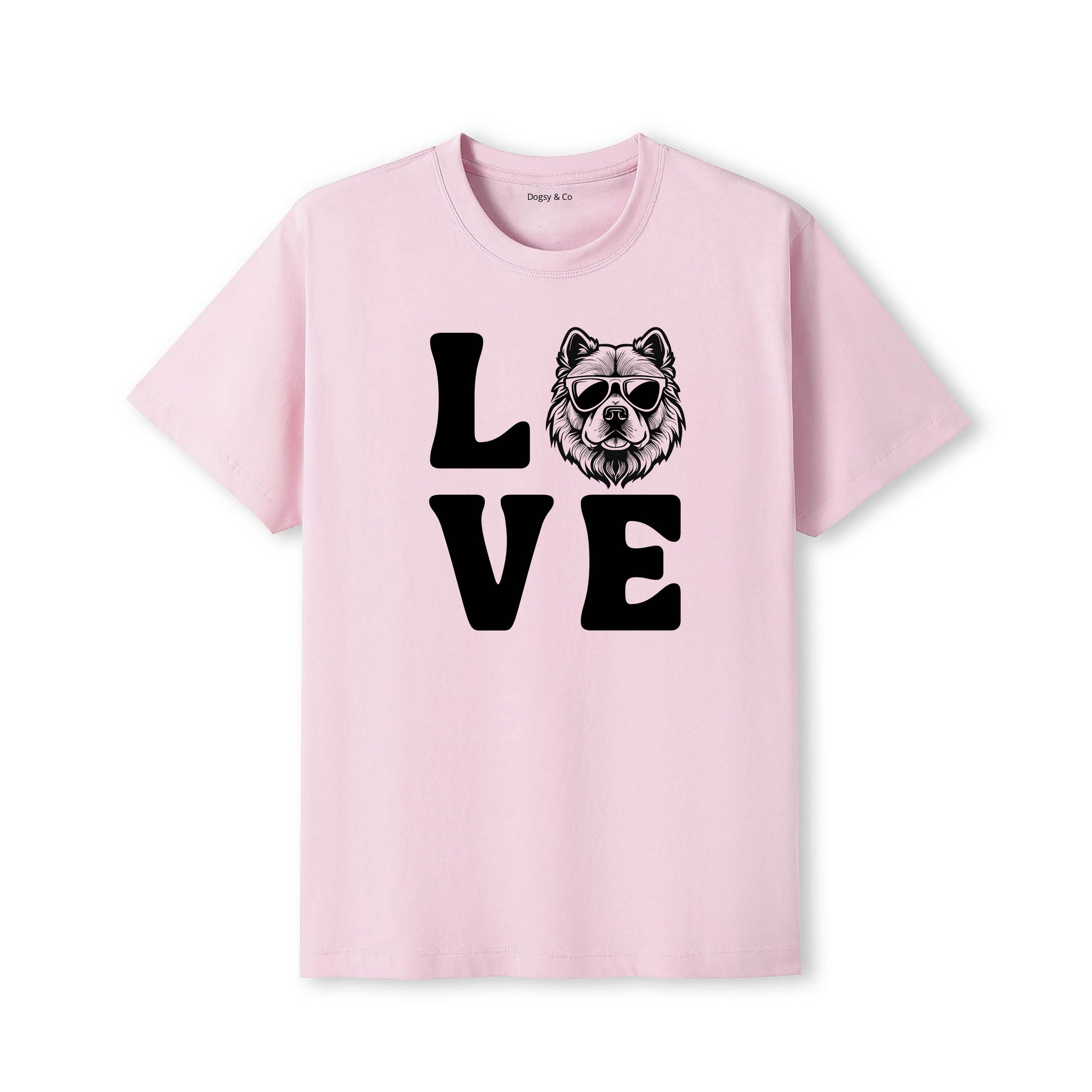 Chow Chow LOVE DOGS Tshirt - Pink