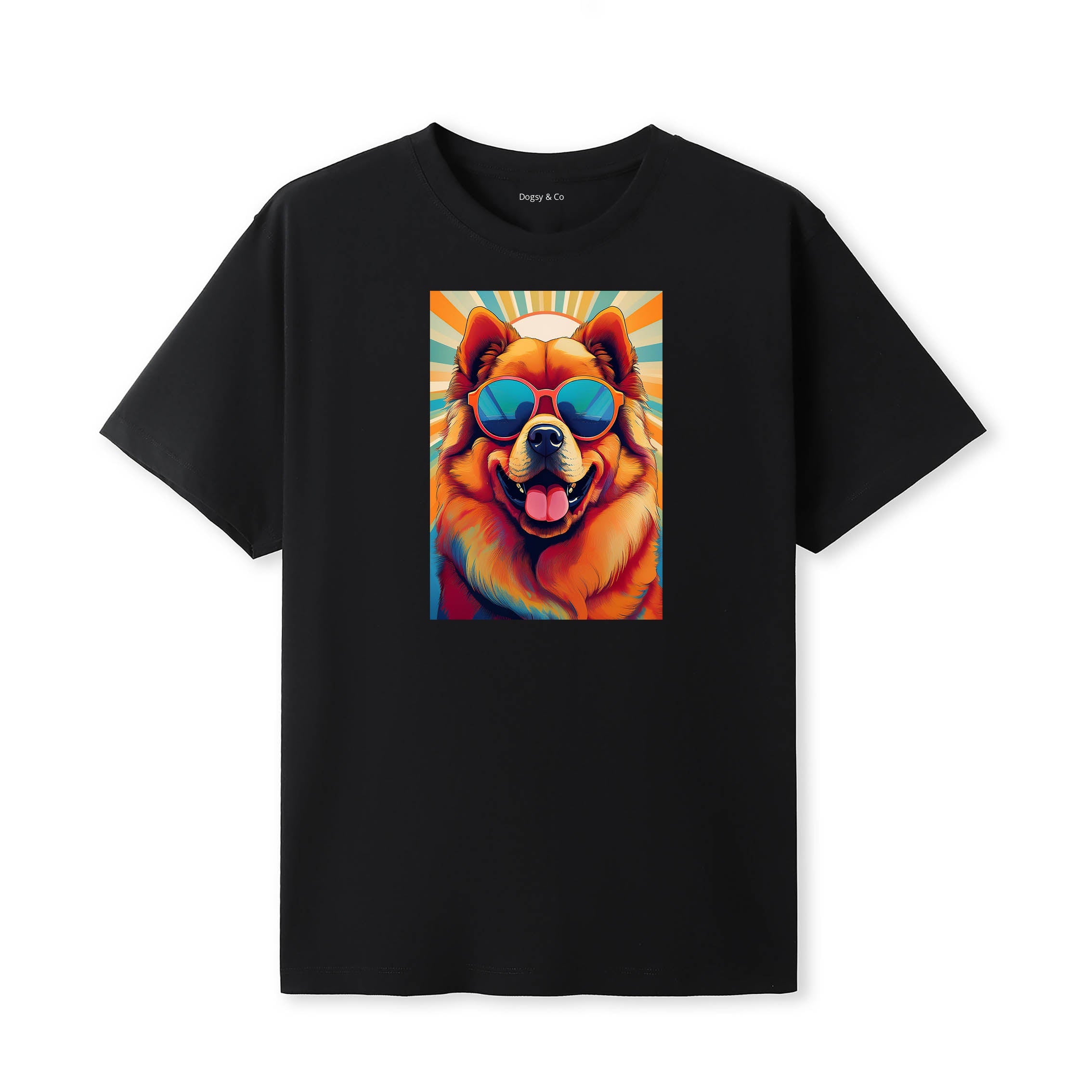 Chow Chow Sunnies Dog T-Shirt Black