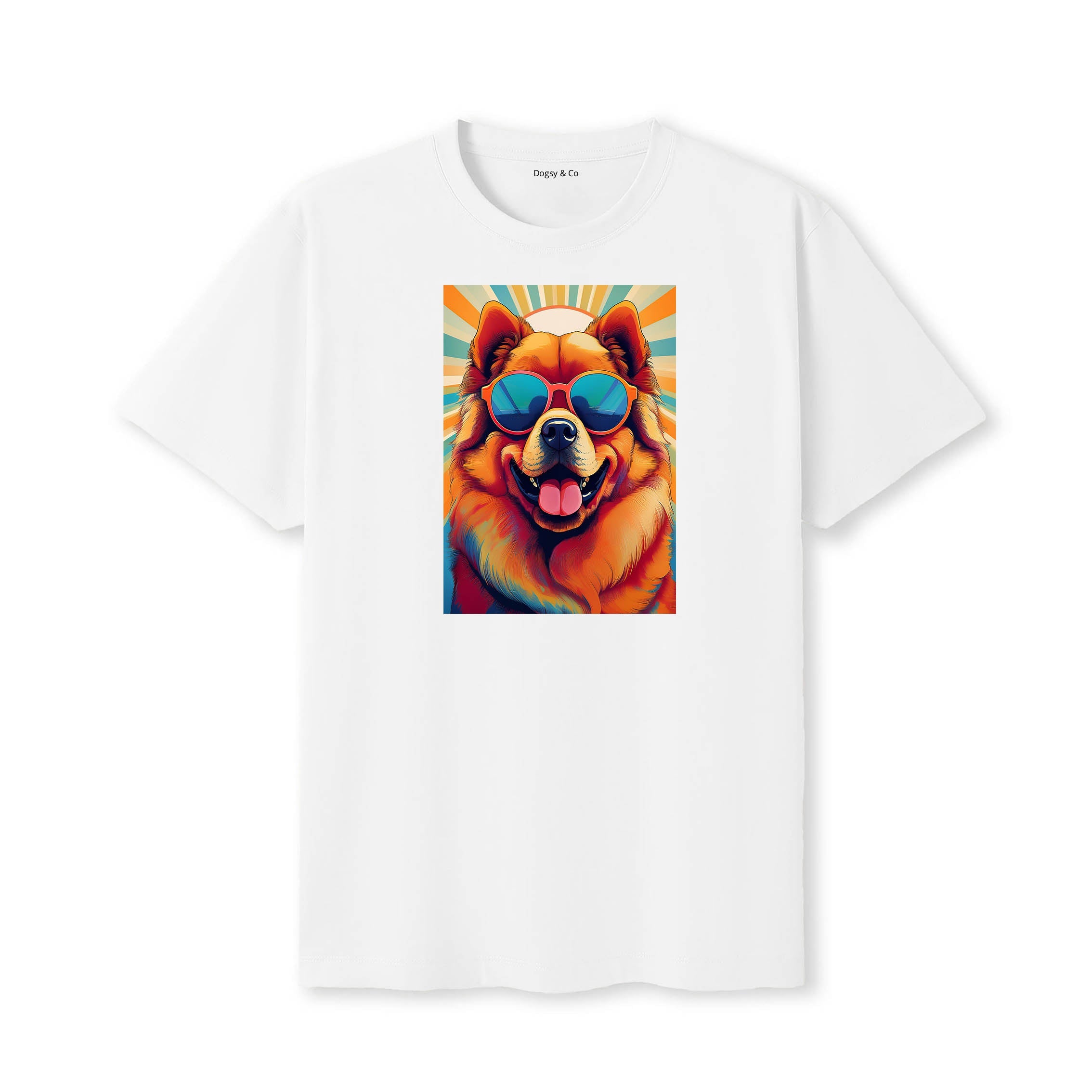 Chow Chow Sunnies Dog T-Shirt White