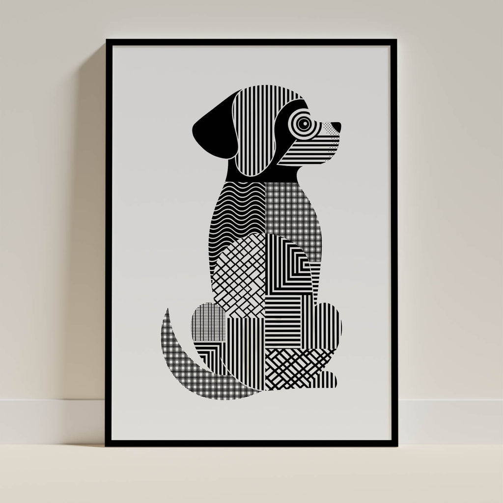 Cobberdog Geometric Line Art mockup