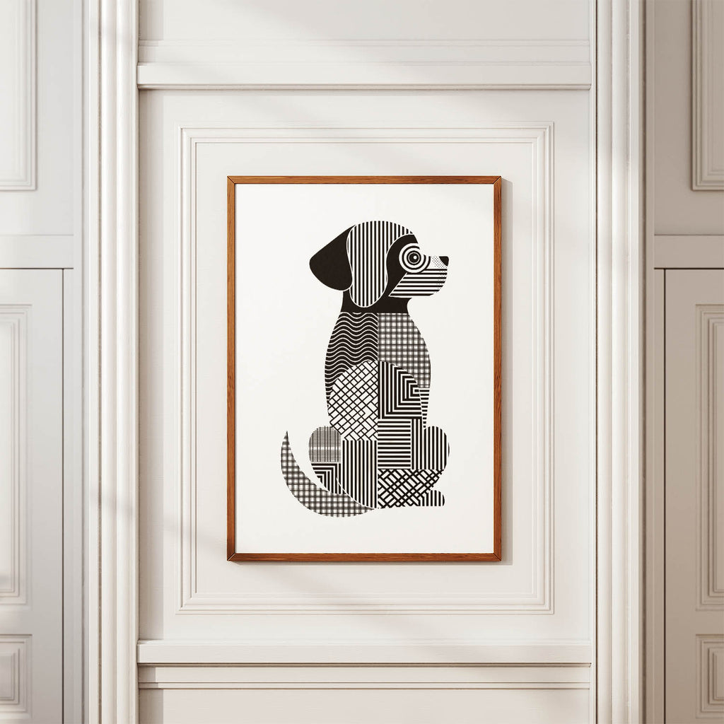 Cobberdog Geometric Line Art mockup