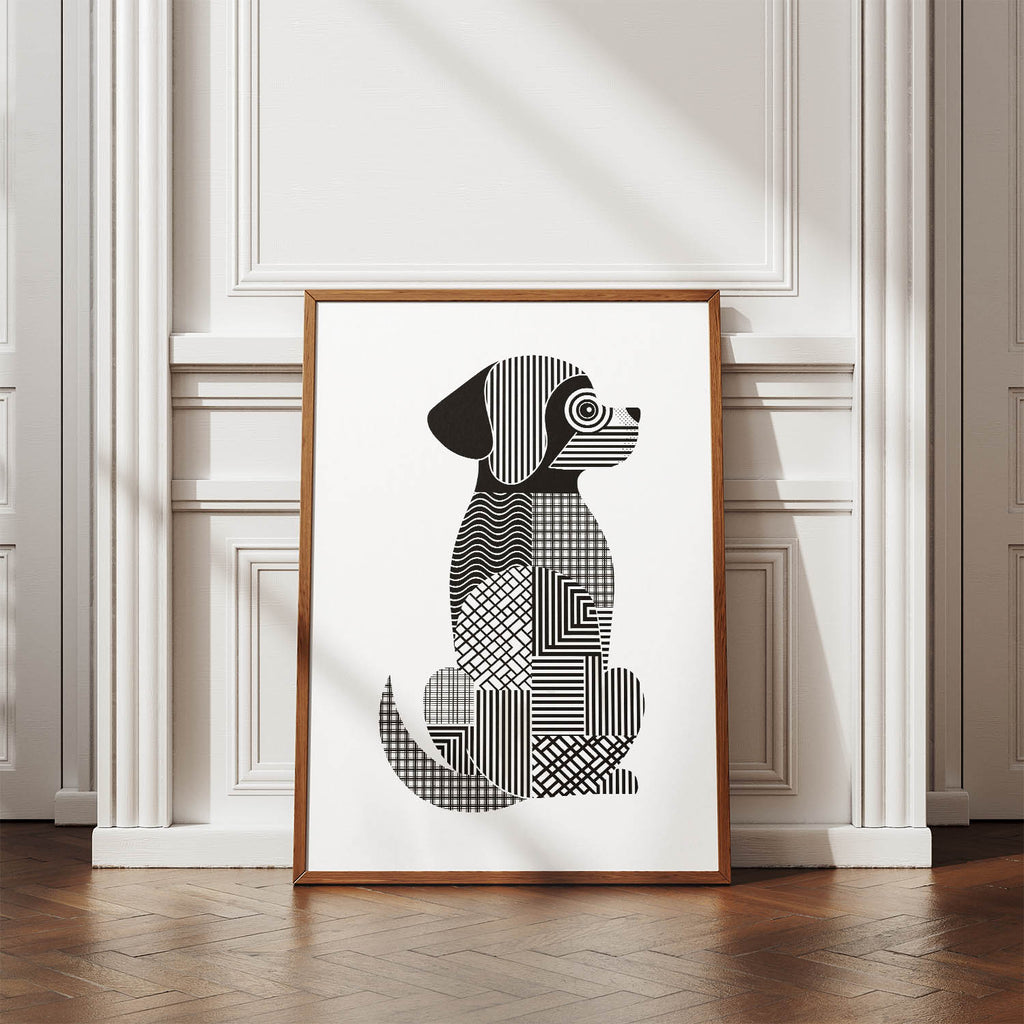 Cobberdog Geometric Line Art mockup