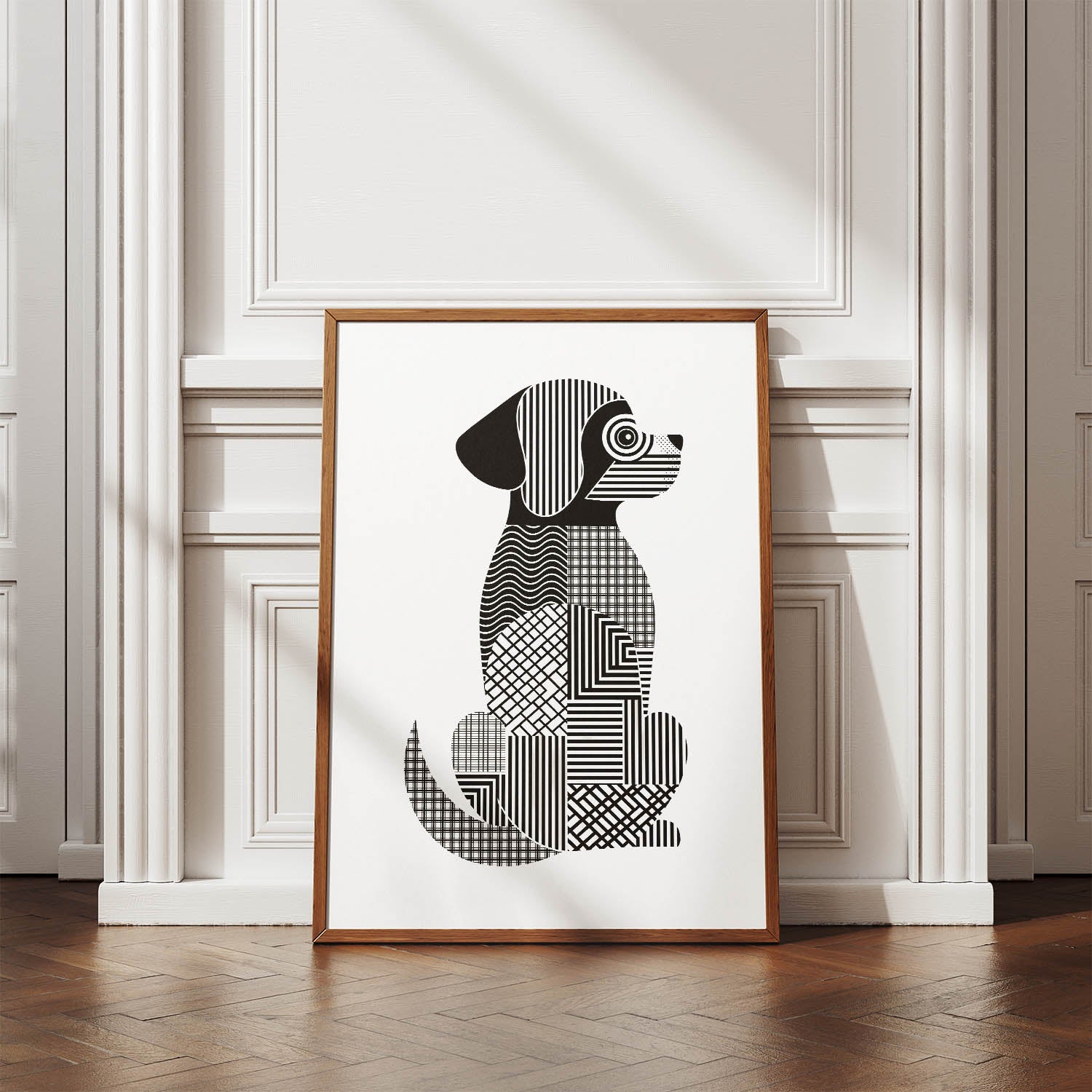 Cobberdog Geometric Line Art mockup
