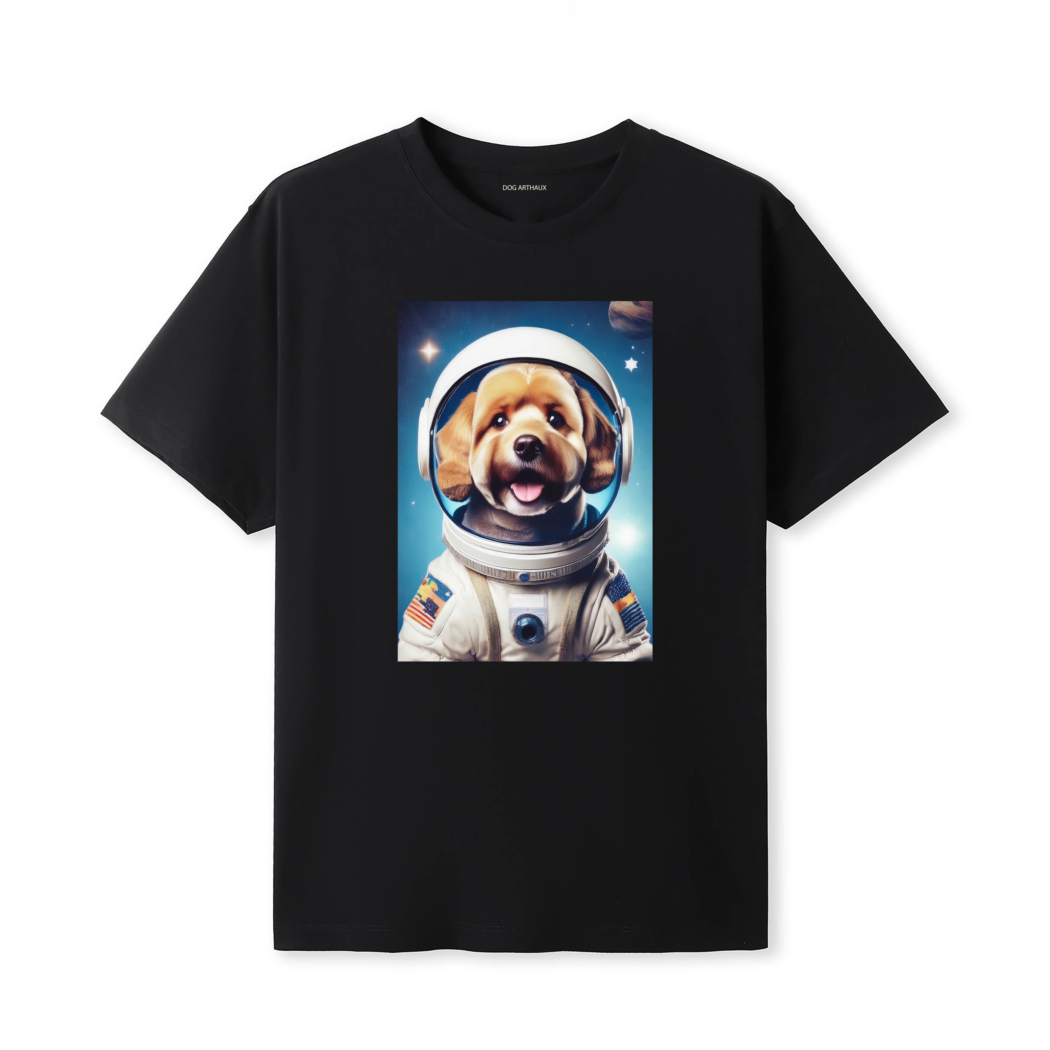 Cockapoo Astronaut Dog T-shirt - Black | Dogsy & Co