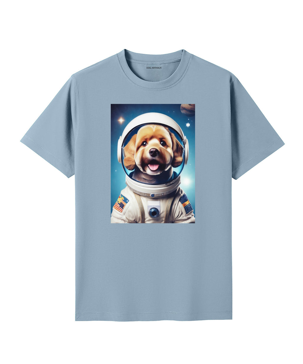 Cockapoo Astronaut Dog T-shirt - Blue
