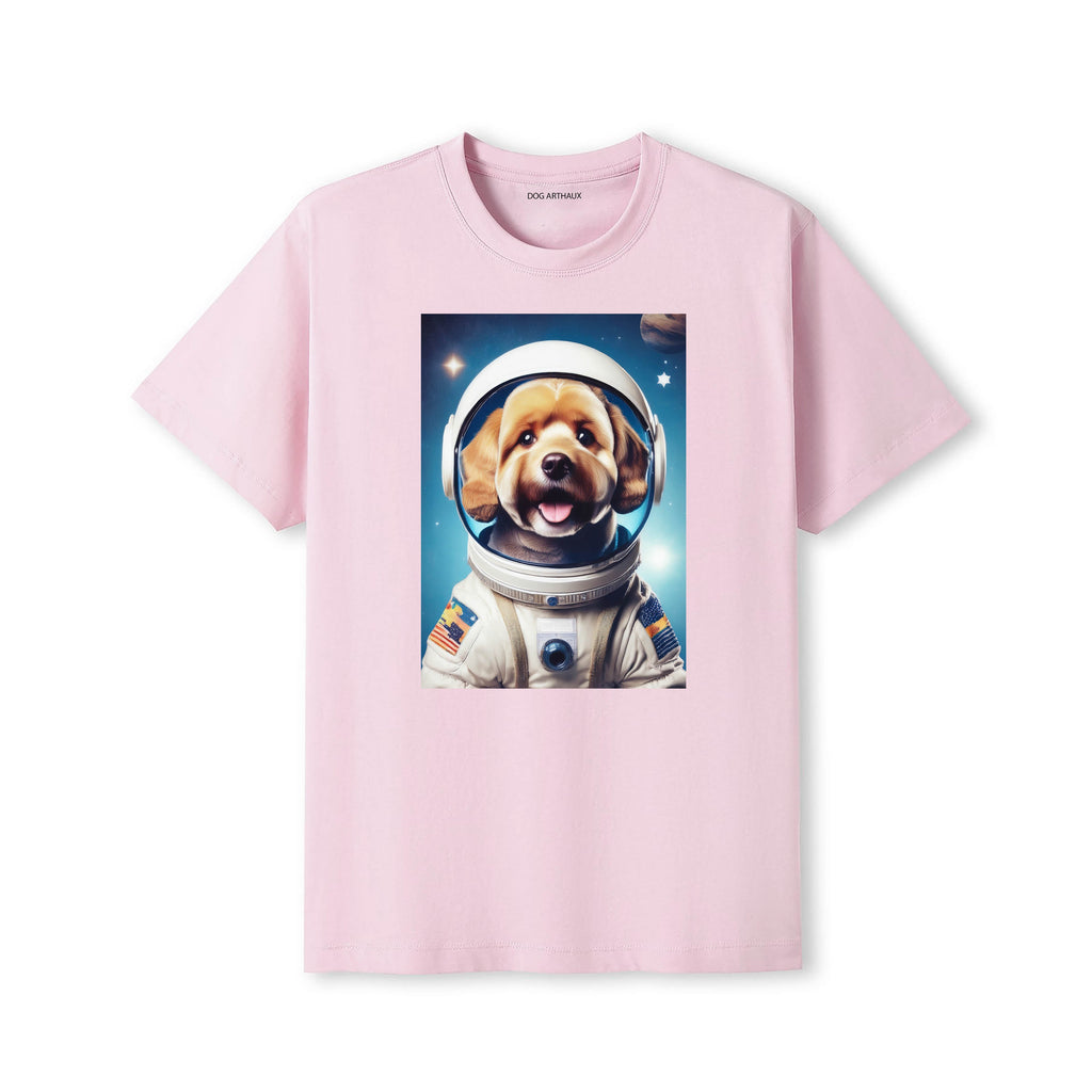 Cockapoo Astronaut Dog T-shirt - Pink