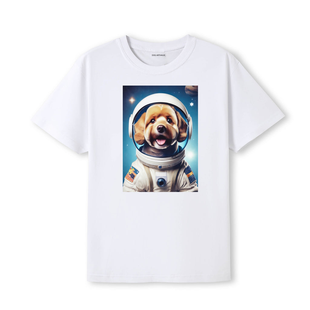 Cockapoo Astronaut Dog T-shirt - White