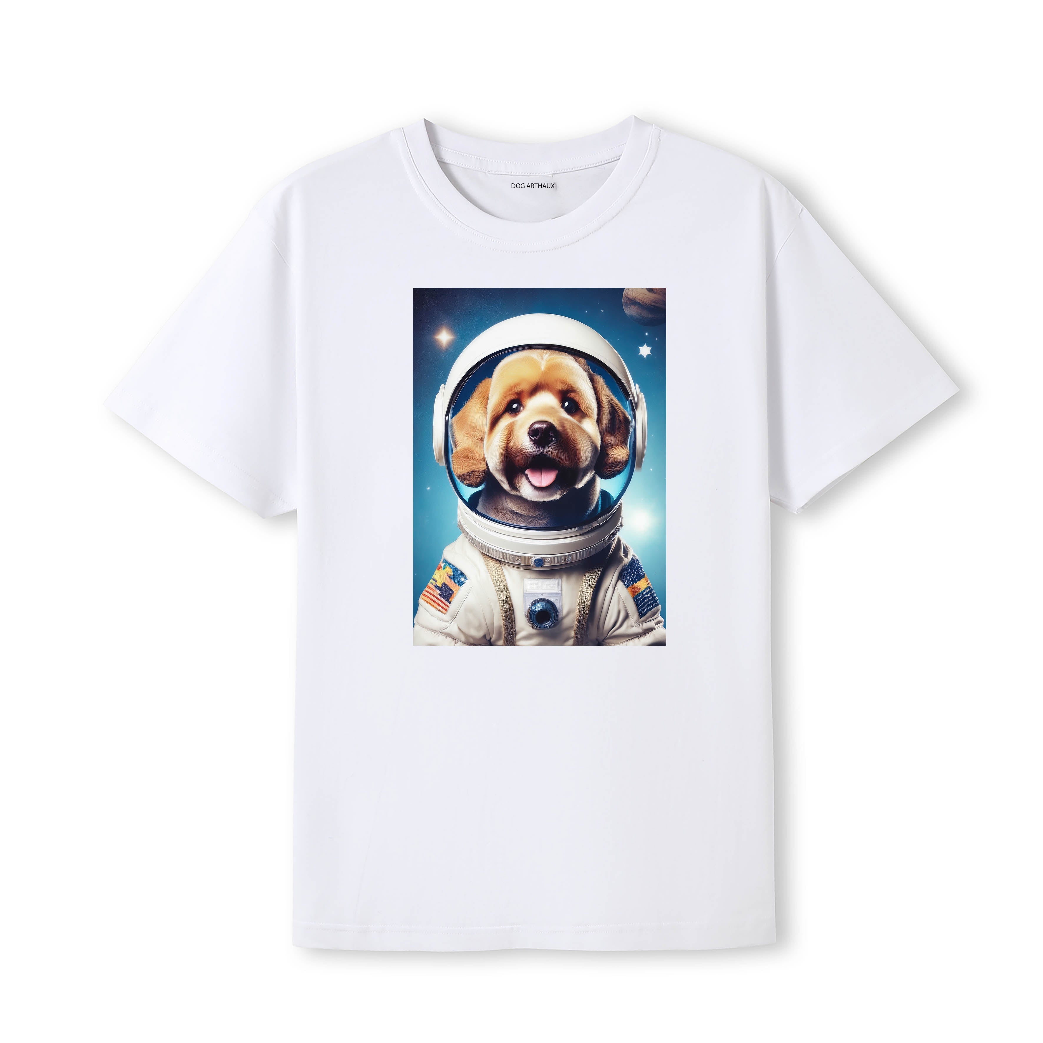 Cockapoo Astronaut Dog T-shirt - White