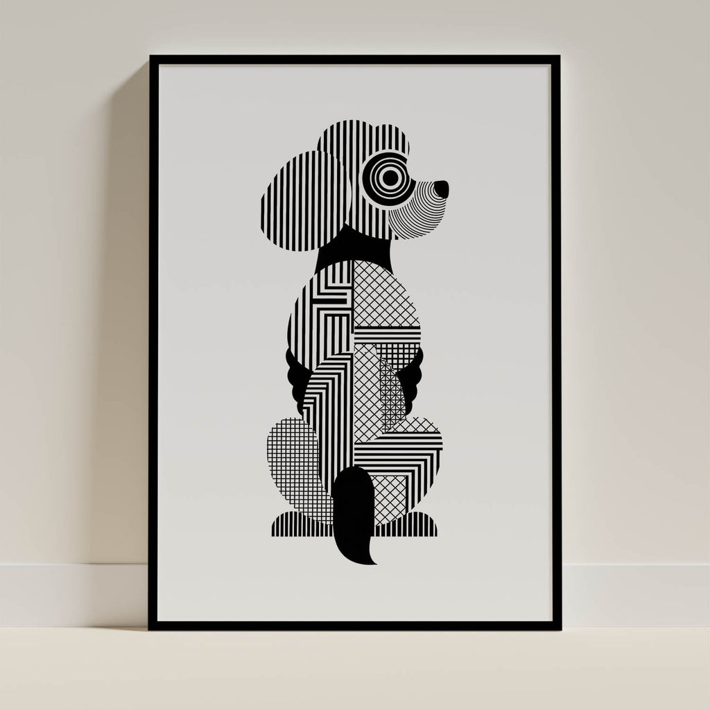 Cockapoo Geometric Line Art mockup
