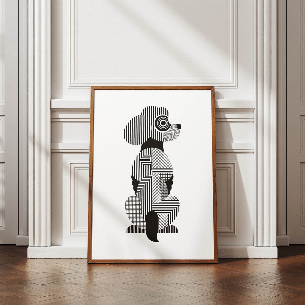 Cockapoo Geometric Line Art mockup