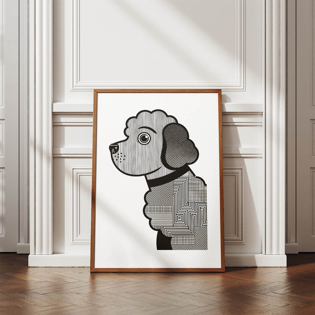 Cockapoo Geometric Line Art mockup
