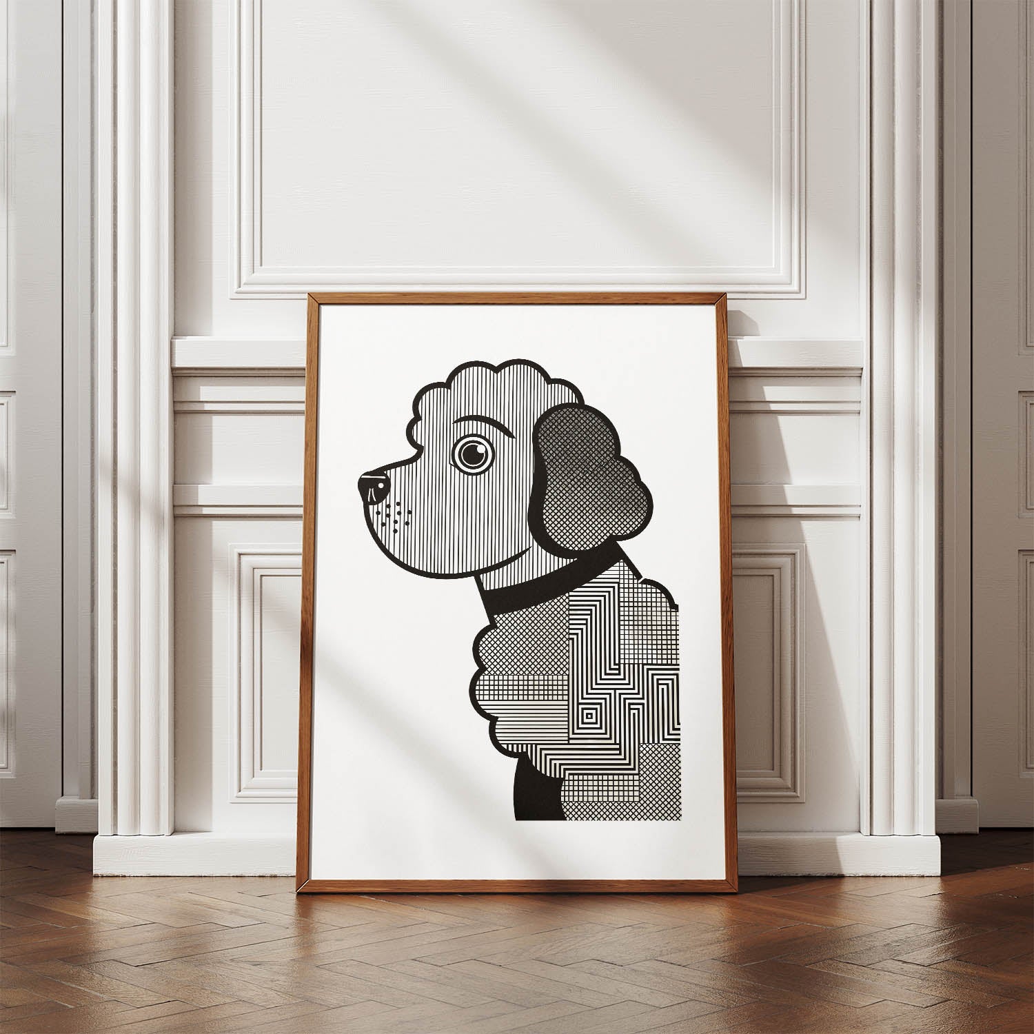 Cockapoo Geometric Line Art mockup