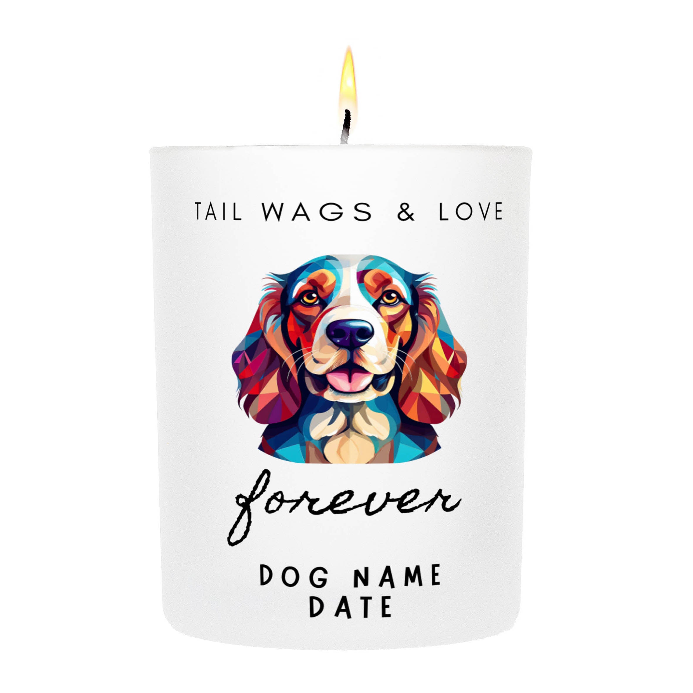 COCKER SPANIEL   Tail Wags & Love Custom Candle