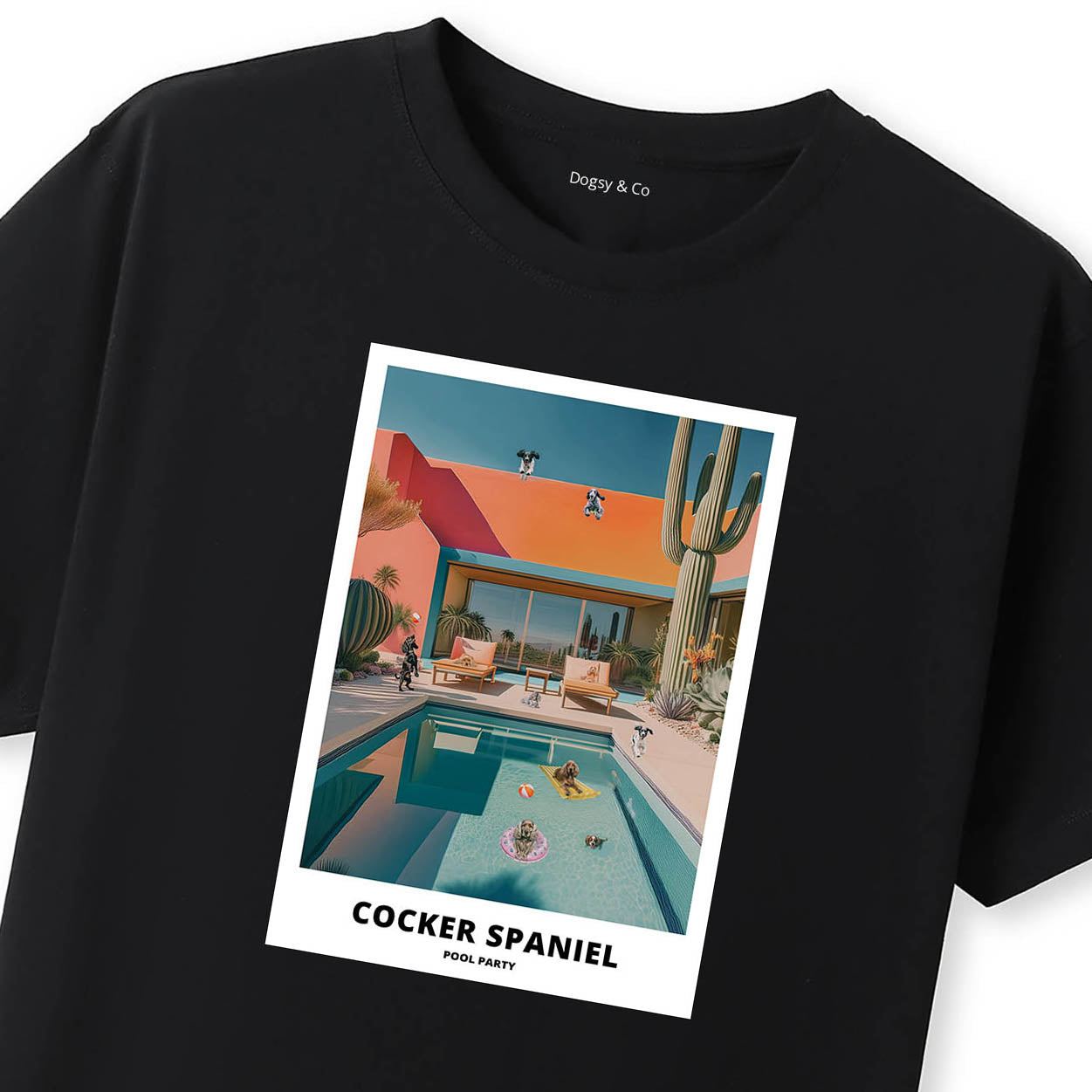 Cocker Spaniel Pool Party T-shirt