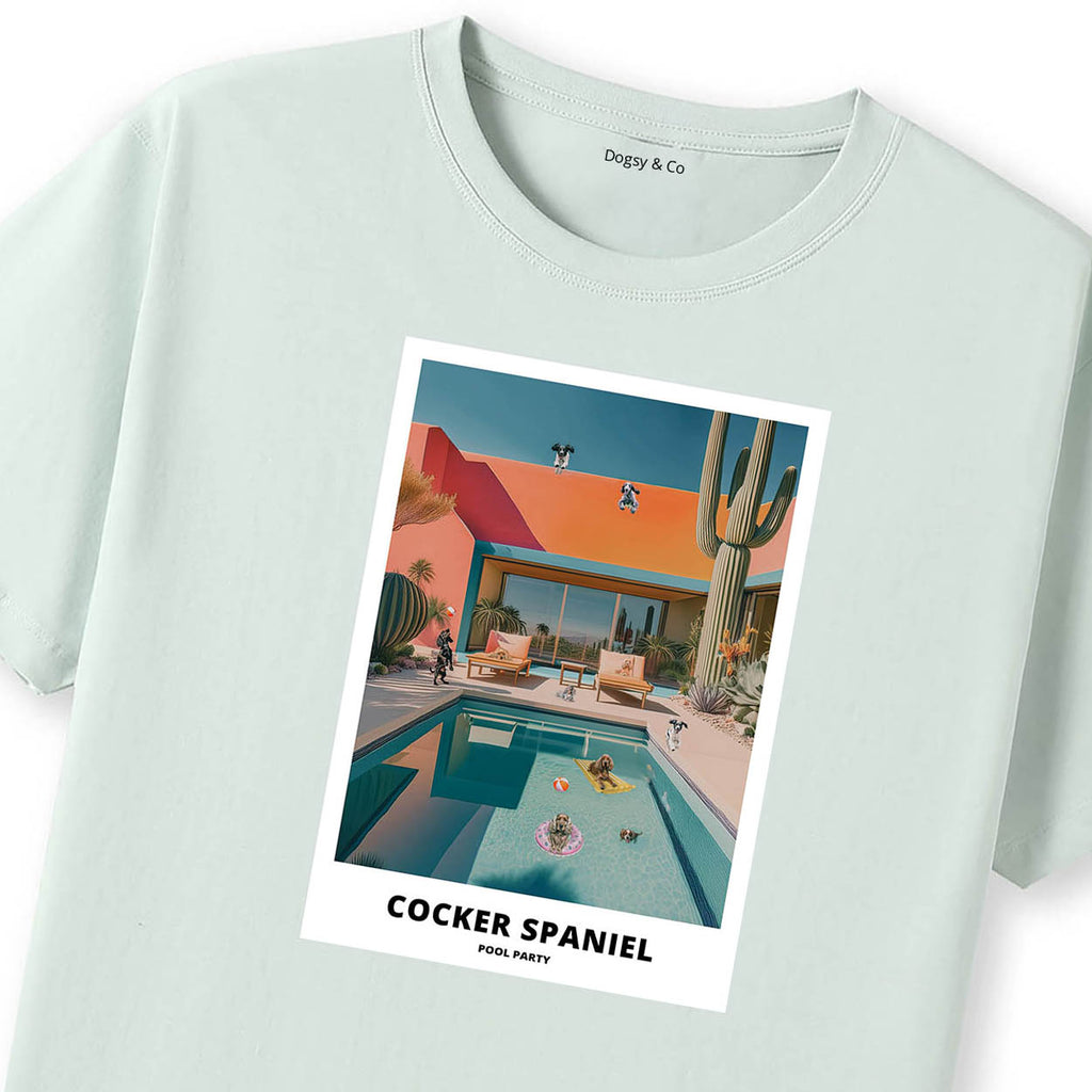 Cocker Spaniel Pool Party T-shirt